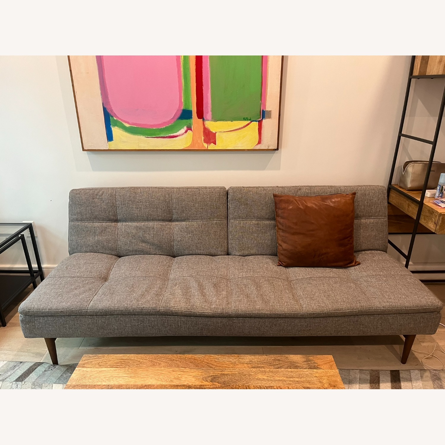 Muuto Scandinavian Design Sofa Bed with Wooden Stand  - image-1