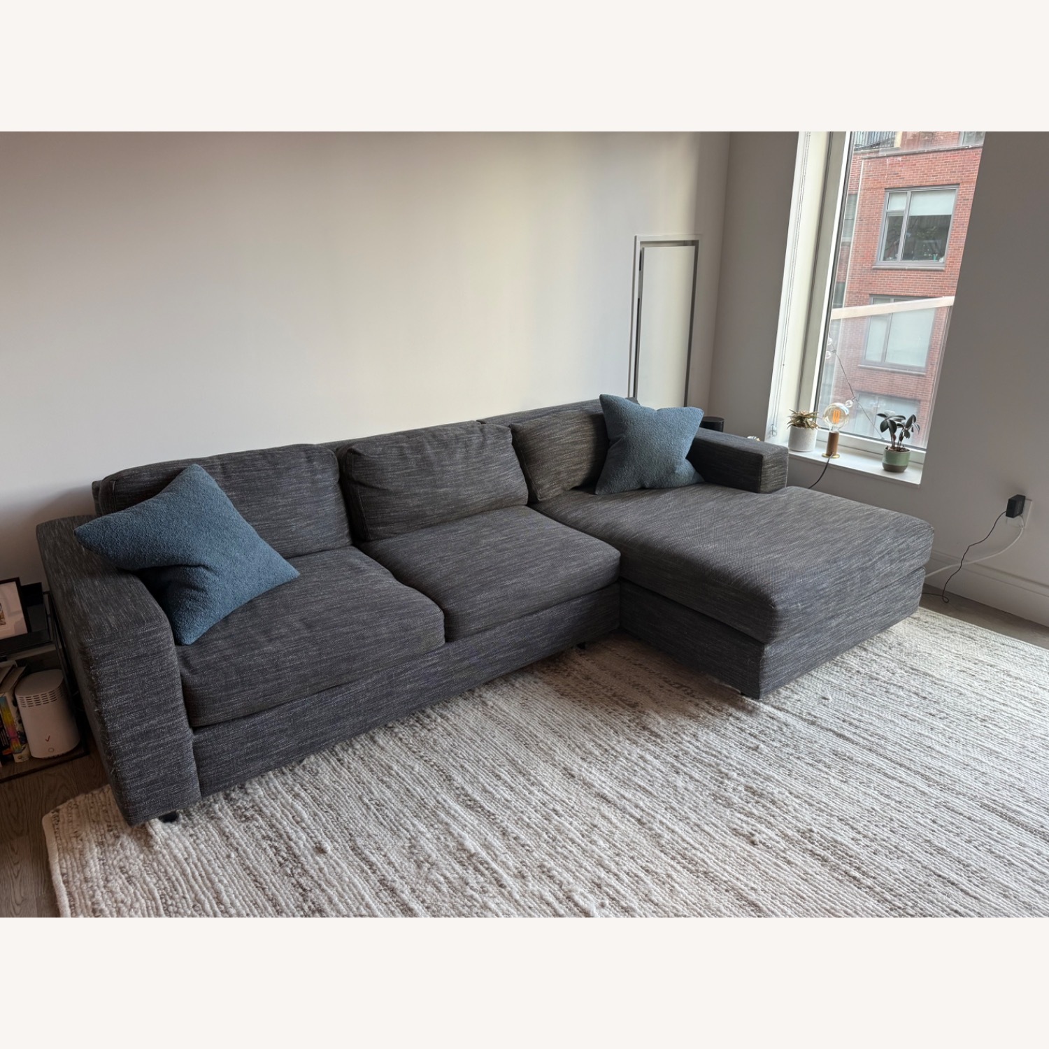 West Elm Urban 2-Piece Sectional in Pewter - image-4