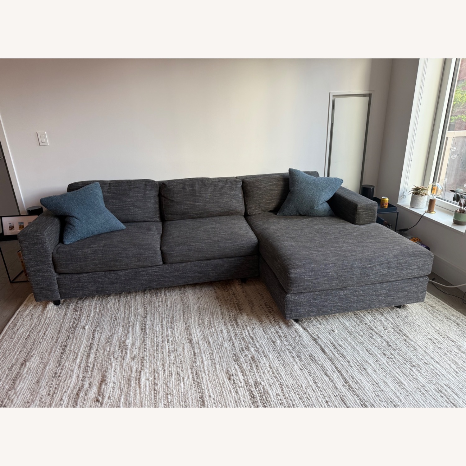 West Elm Urban 2-Piece Sectional in Pewter - image-5