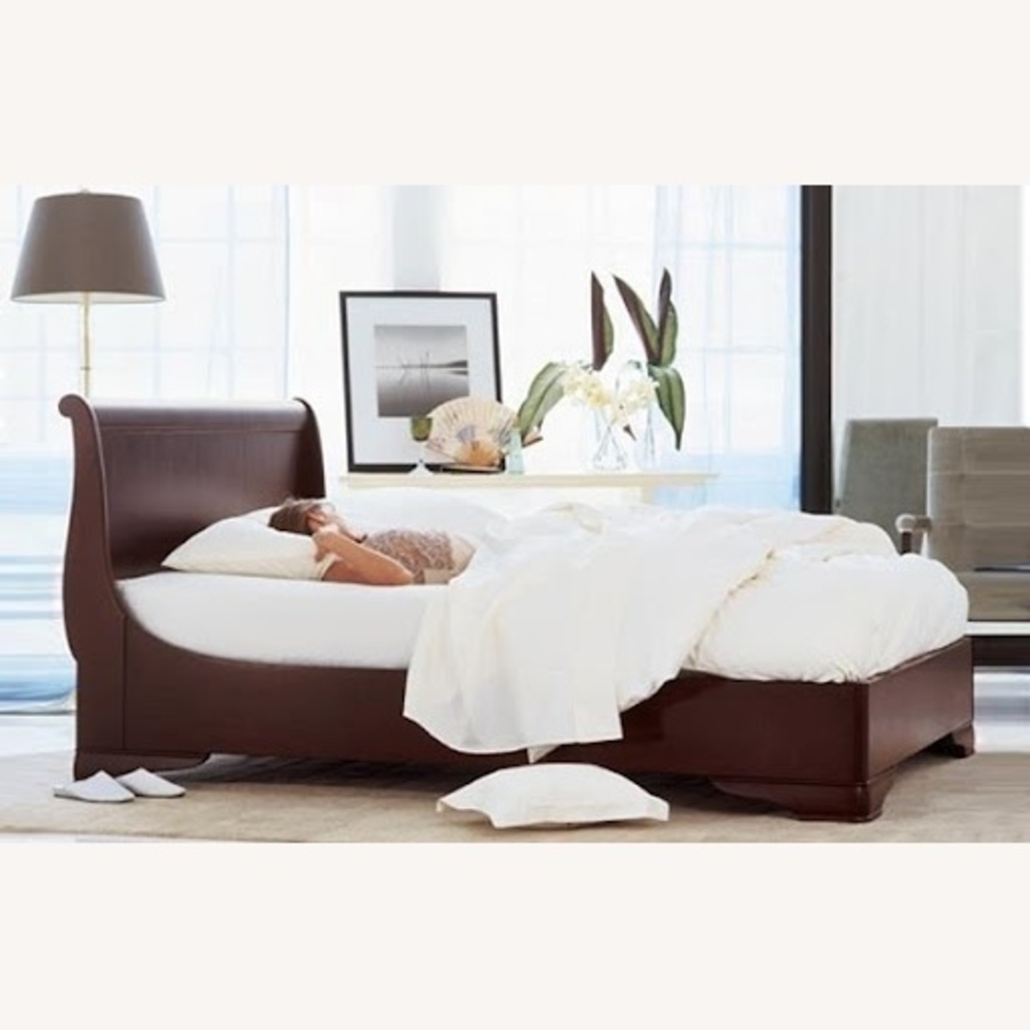 Charles P. Rogers Mahogany Sleigh Queen Bed  - image-6