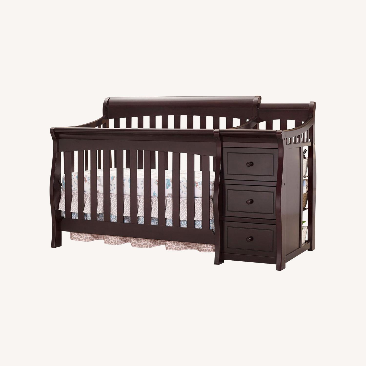 Convertible Crib with Drawers and Changing Area - image-0