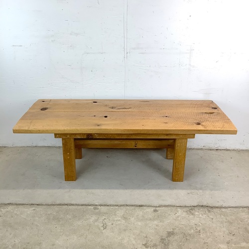Used Rustic Modern Plank Coffee Table for sale on AptDeco