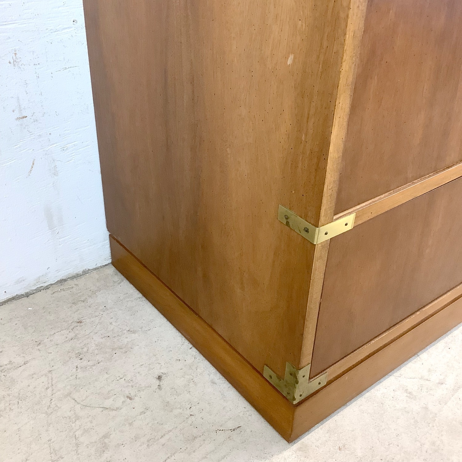 Vintage Three Drawer Campaign Dresser - image-7