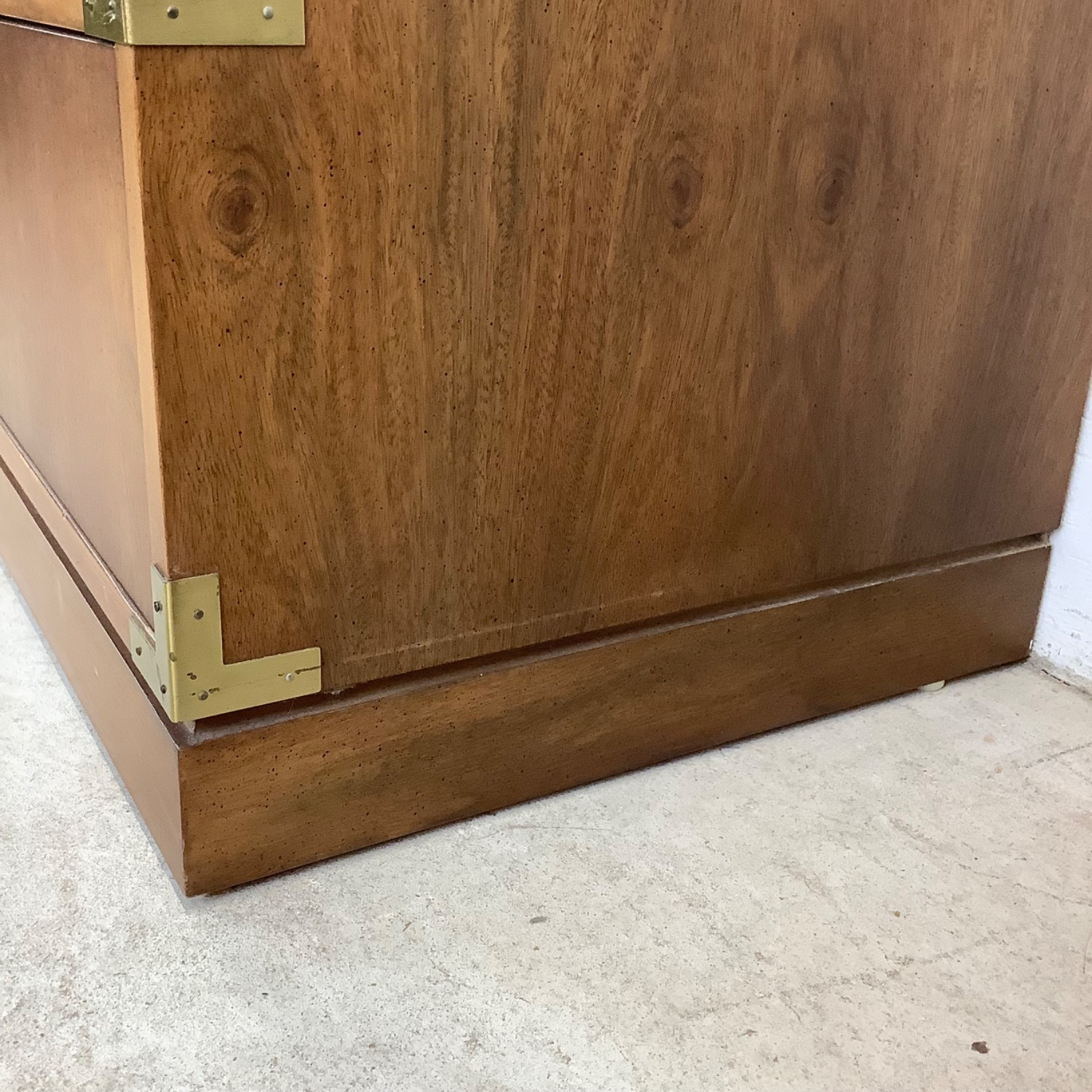 Vintage Three Drawer Campaign Dresser - image-10