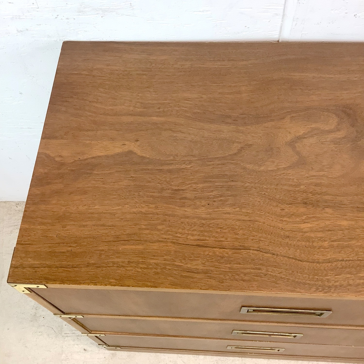 Vintage Three Drawer Campaign Dresser - image-3