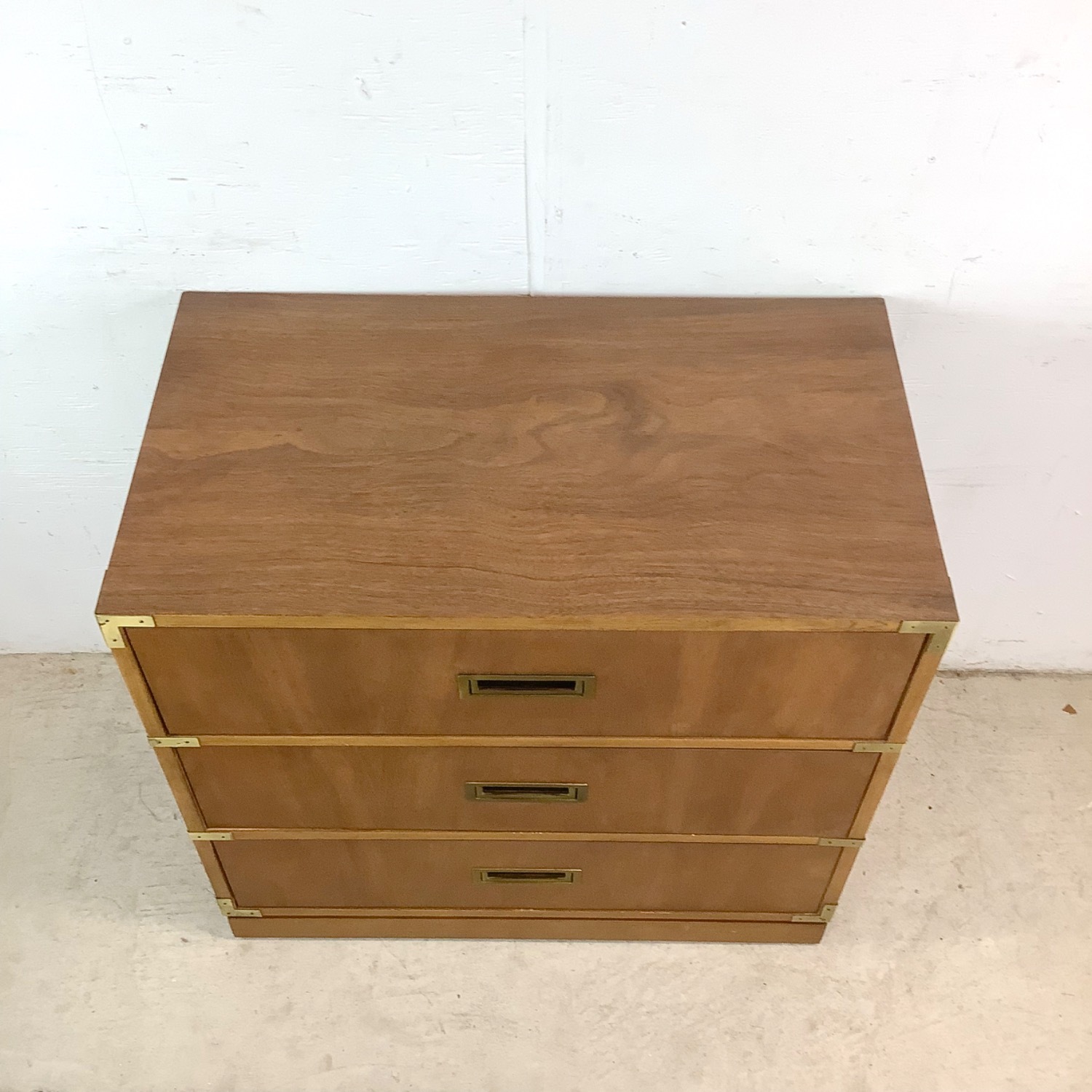 Vintage Three Drawer Campaign Dresser - image-2