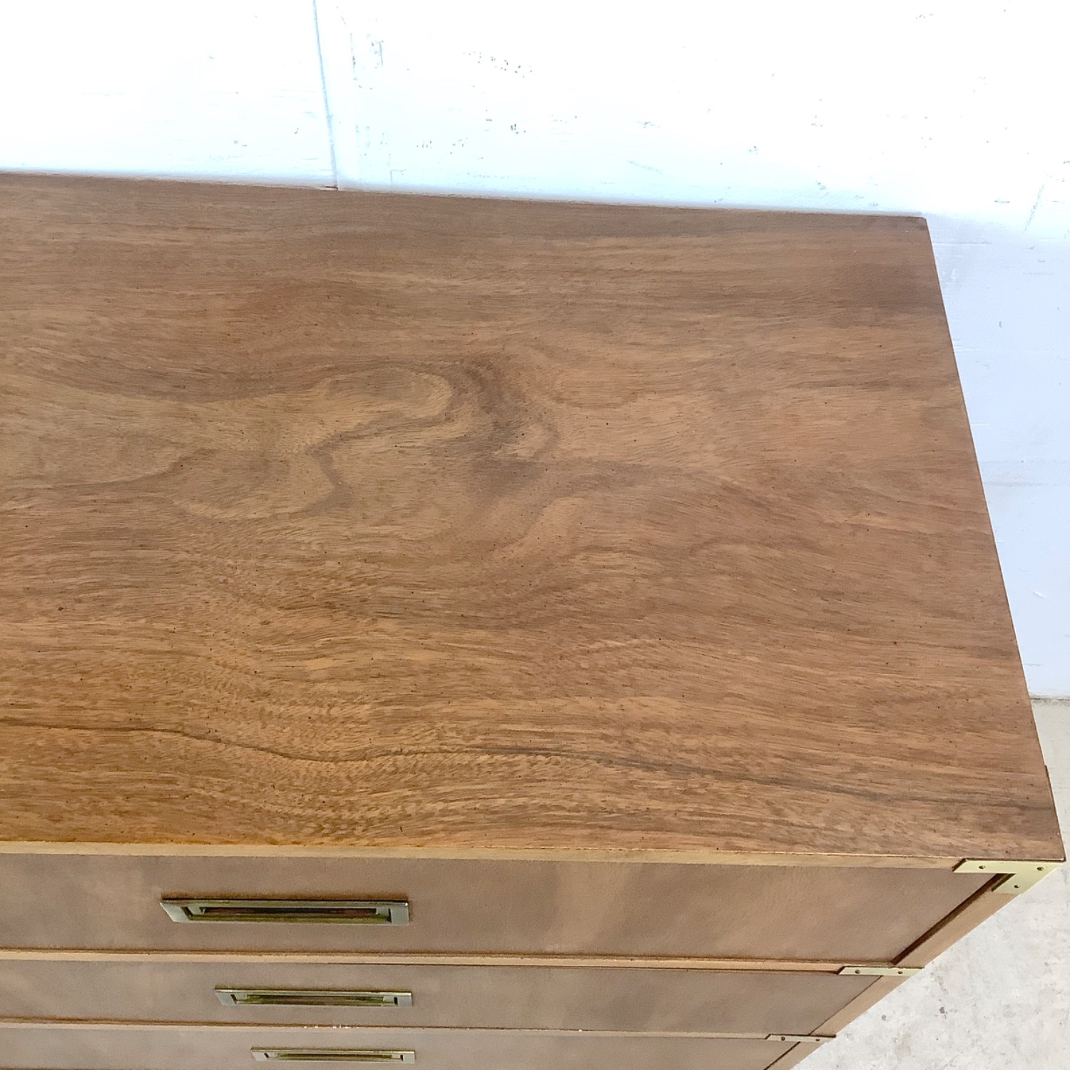 Vintage Three Drawer Campaign Dresser - image-4