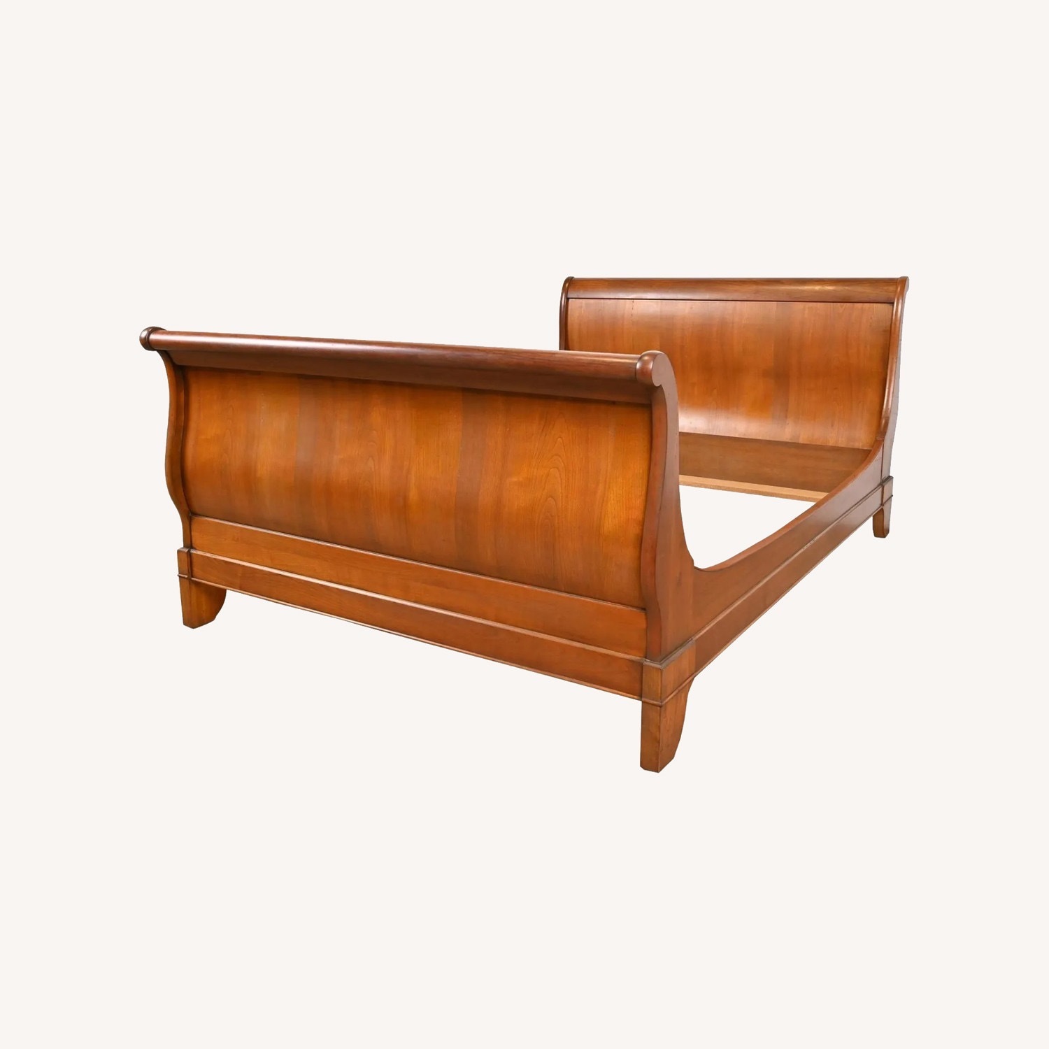 French Louis Philippe Cherry Wood Twin Sleigh Bed - image-0