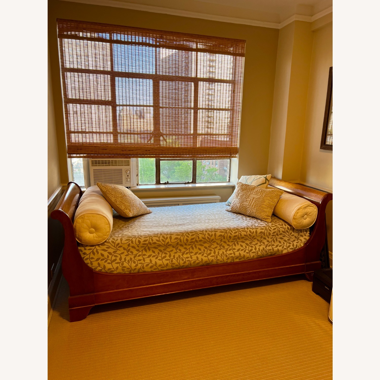 French Louis Philippe Cherry Wood Twin Sleigh Bed - image-1