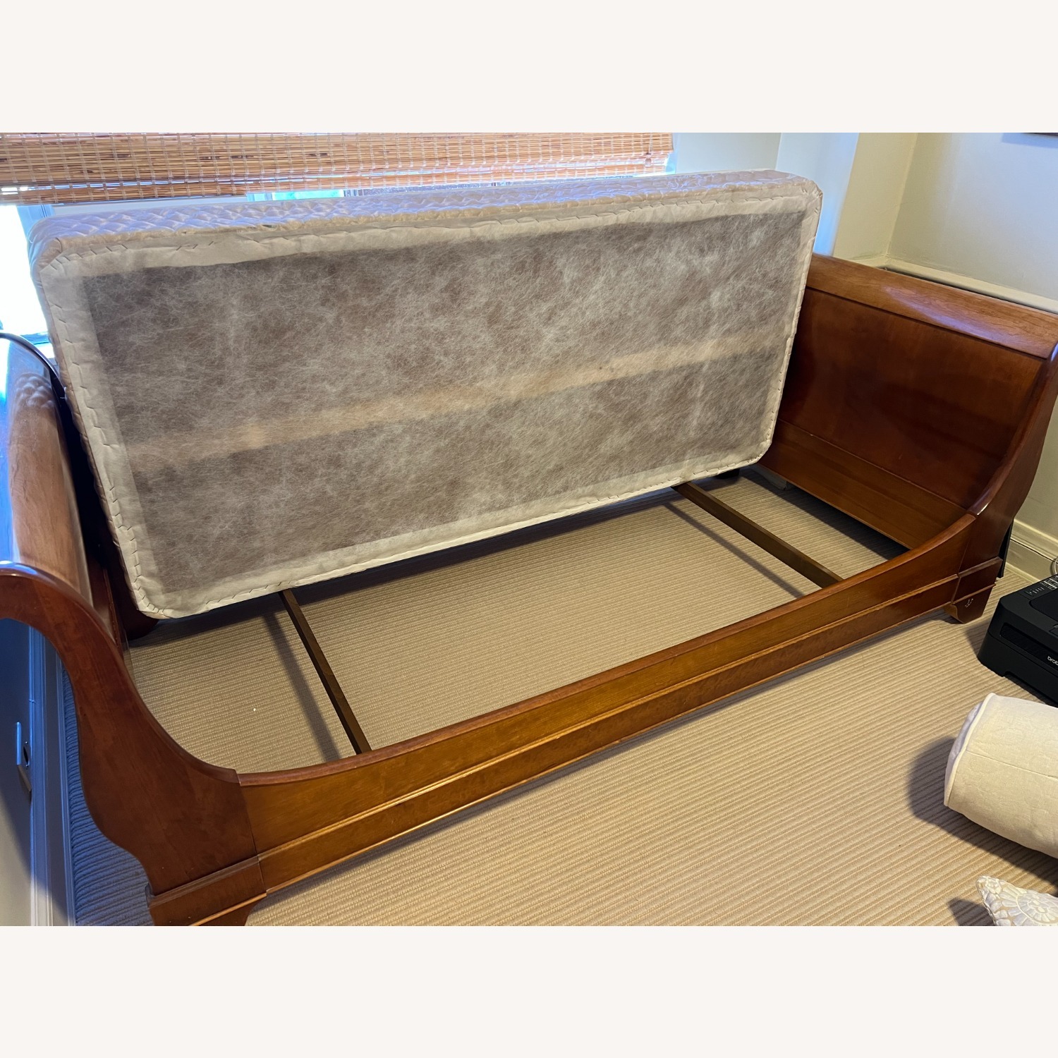 French Louis Philippe Cherry Wood Twin Sleigh Bed - image-3