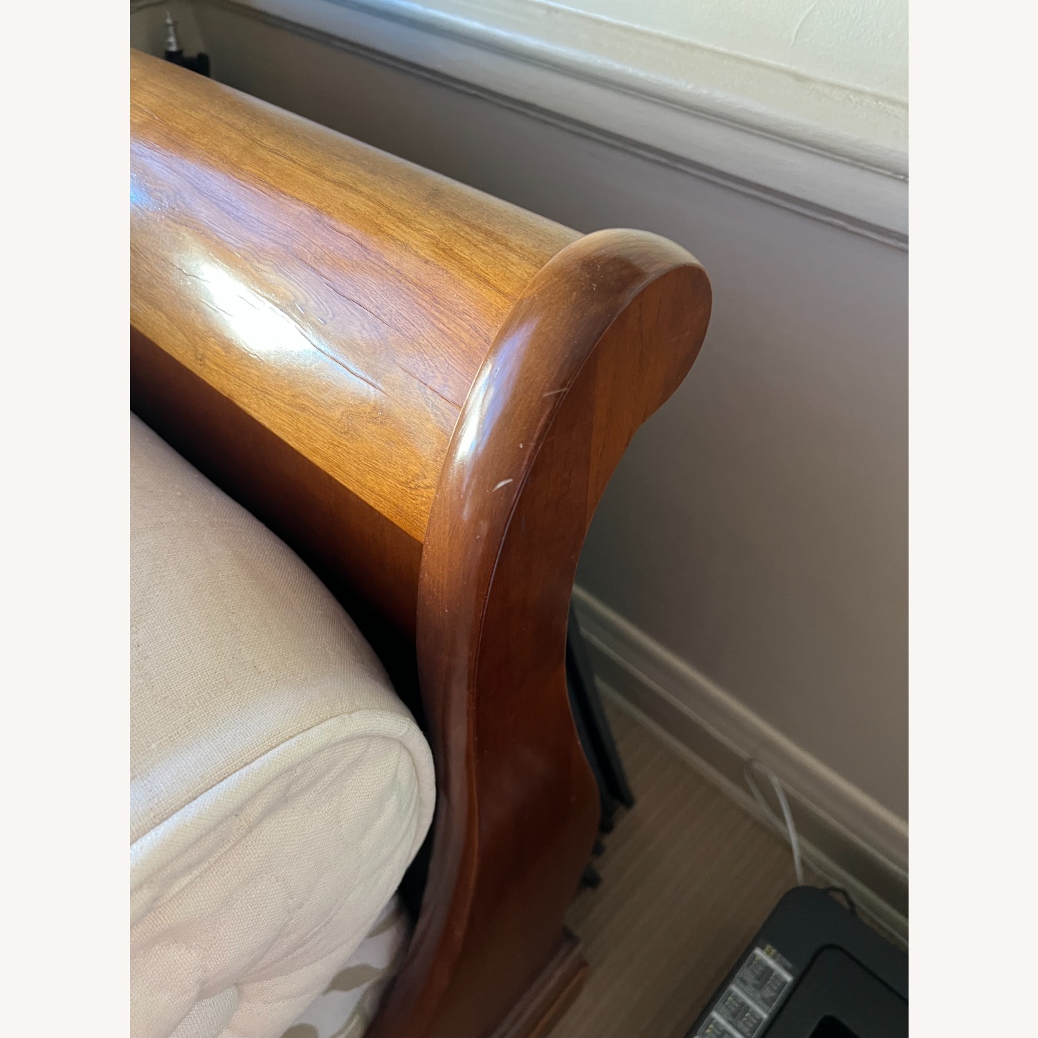 French Louis Philippe Cherry Wood Twin Sleigh Bed - image-2