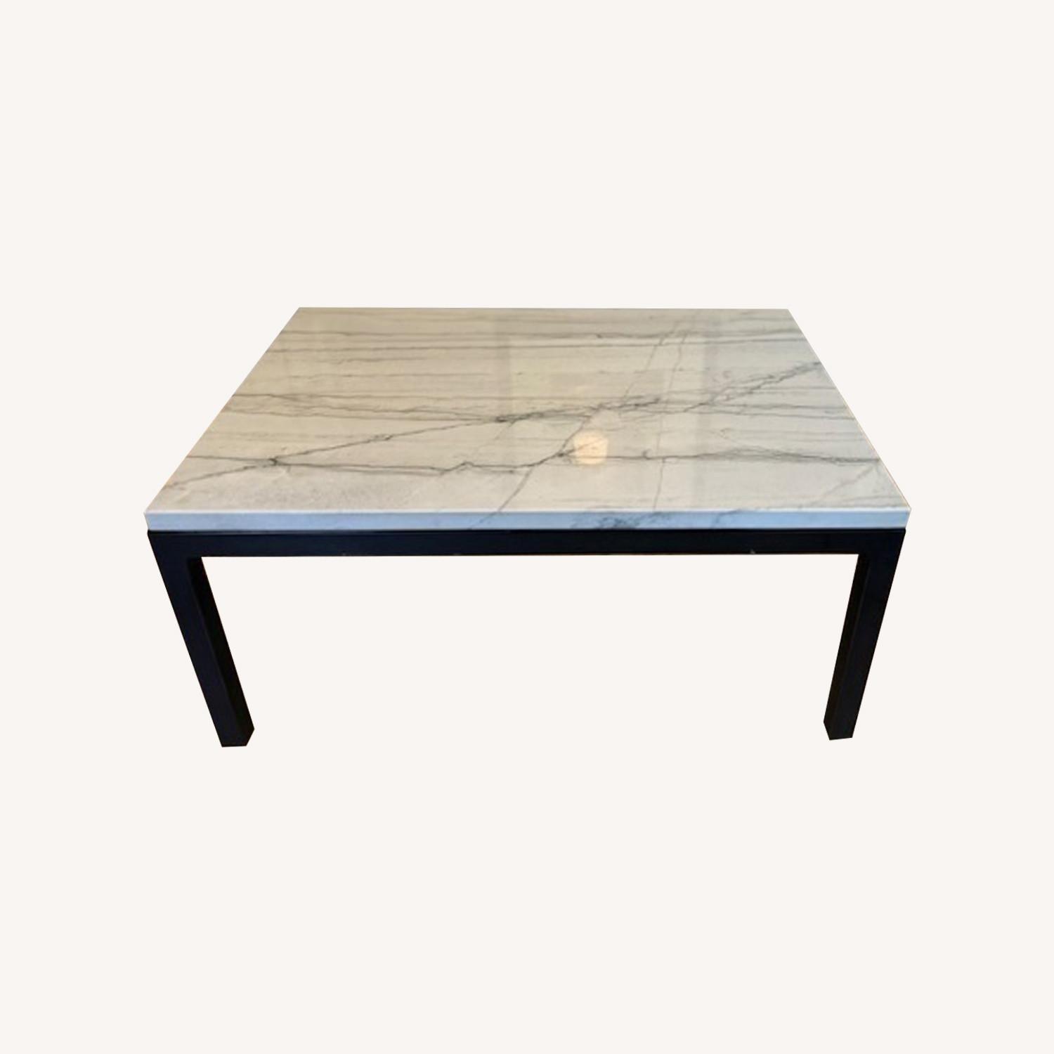 Rectangular Marble Coffee Table - image-0