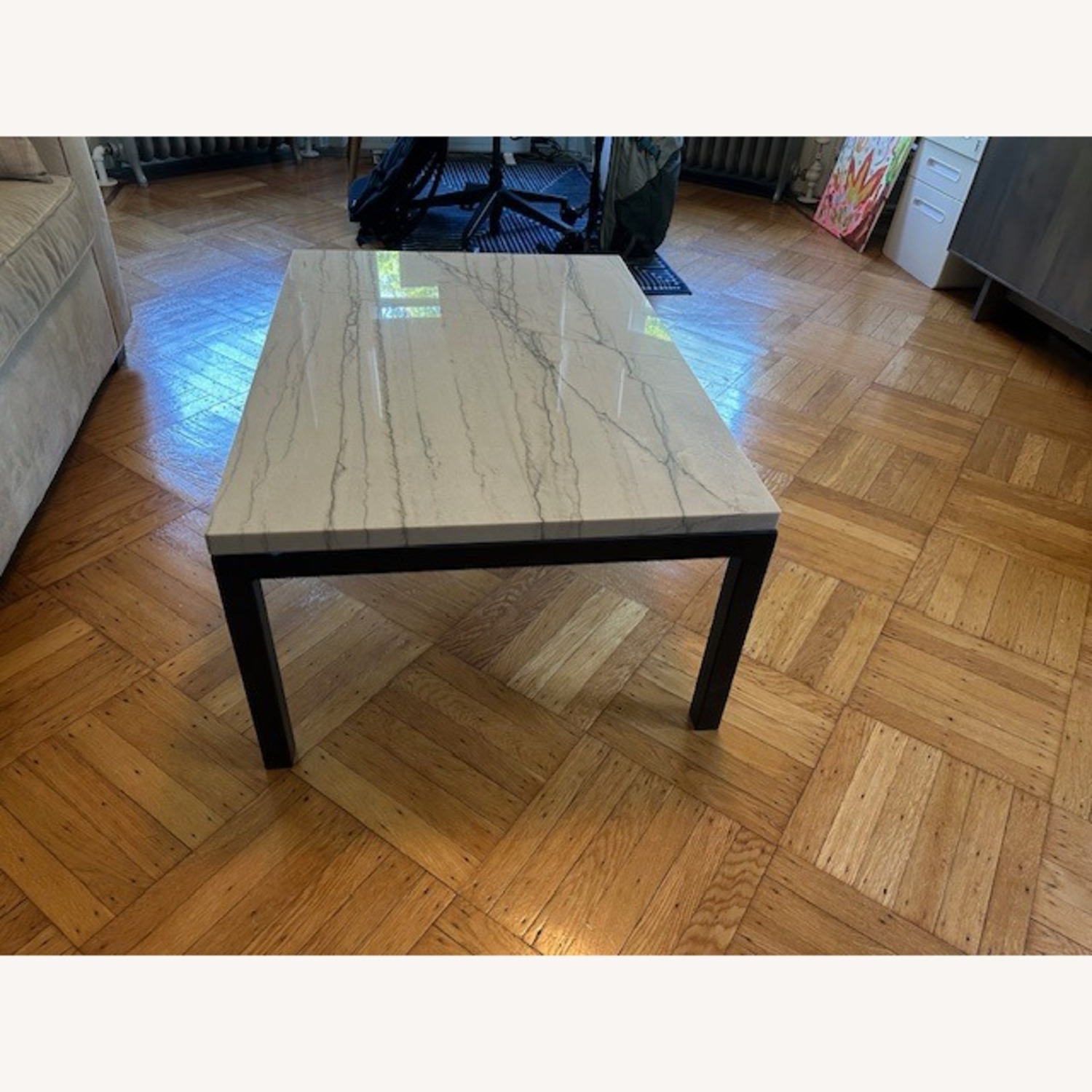 Rectangular Marble Coffee Table - image-2