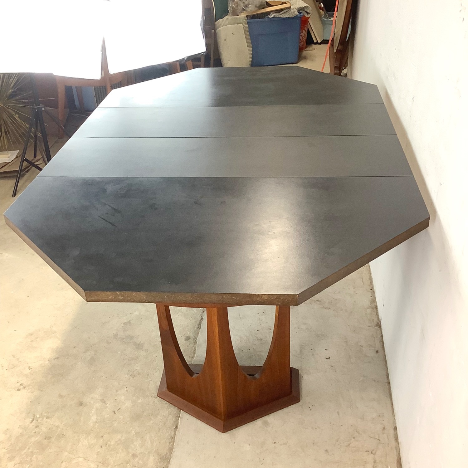 Mid-Century Pedestal Dining Table W Leaves - image-12
