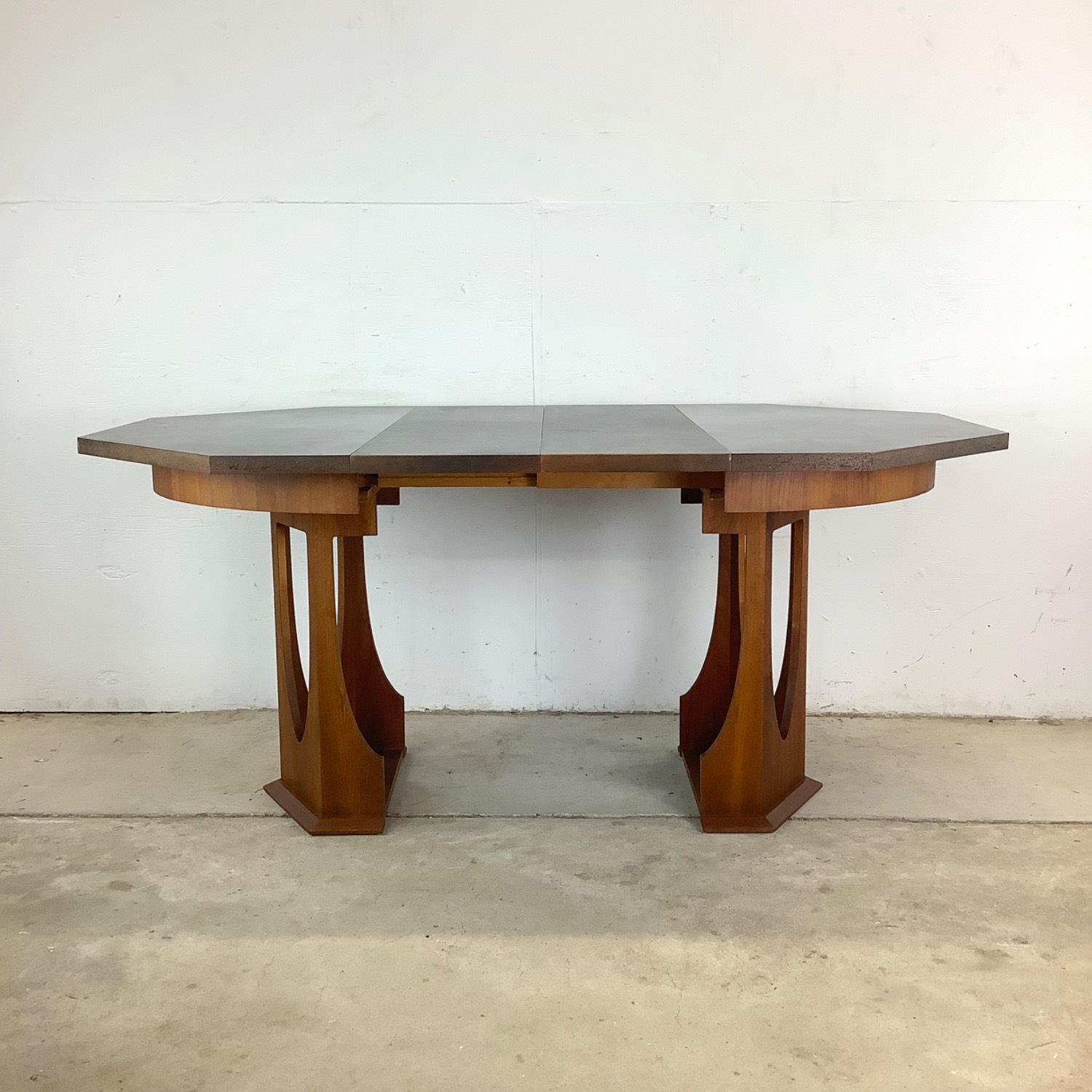 Mid-Century Pedestal Dining Table W Leaves - image-1