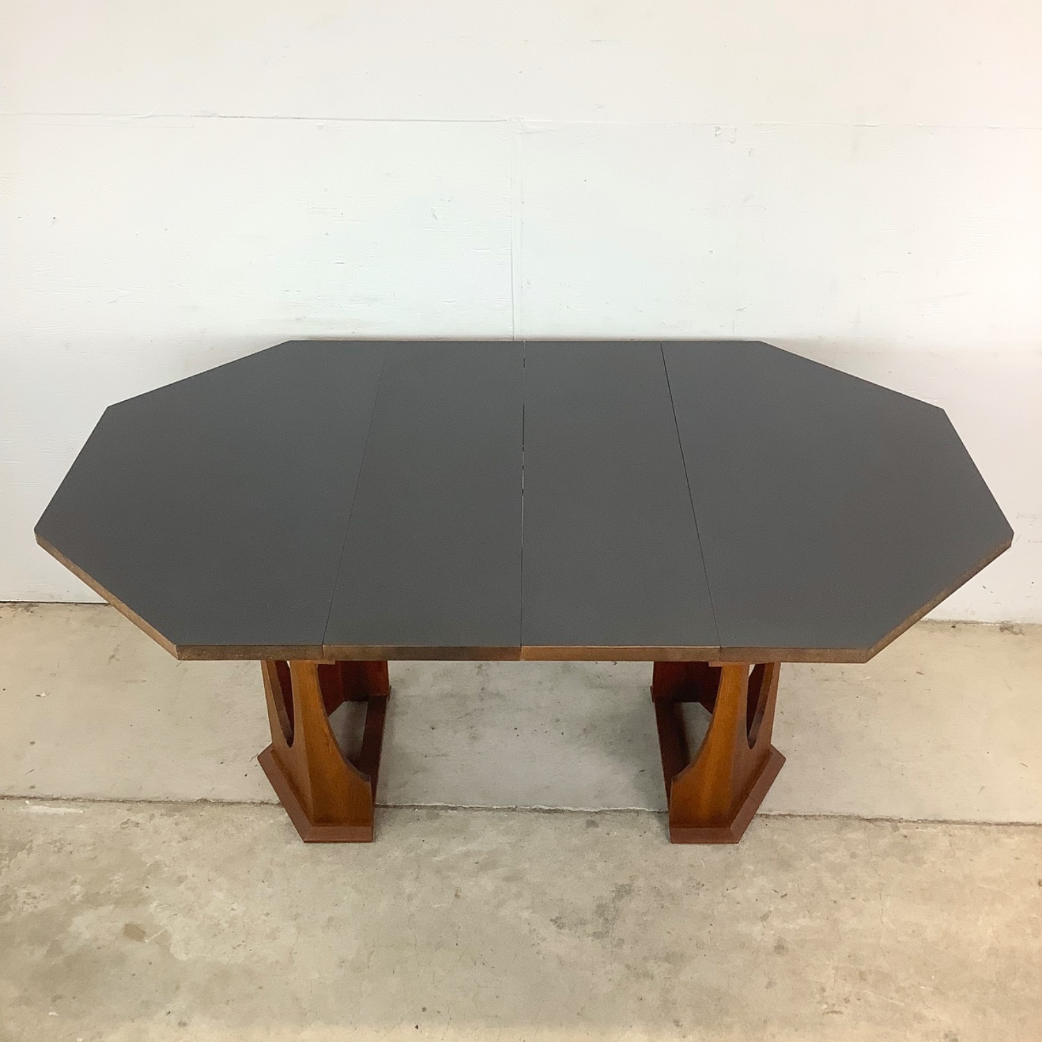 Mid-Century Pedestal Dining Table W Leaves - image-2