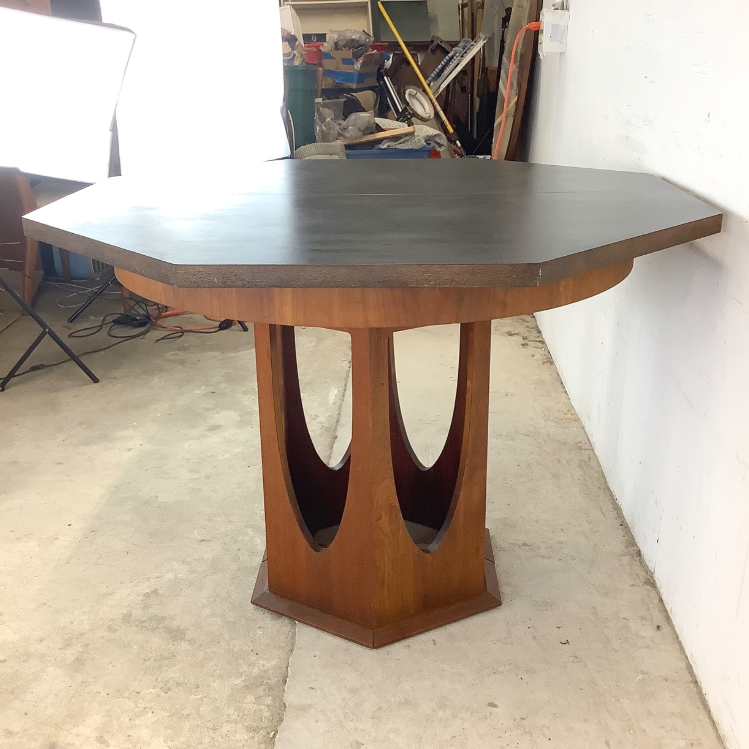 Mid-Century Pedestal Dining Table W Leaves - image-10