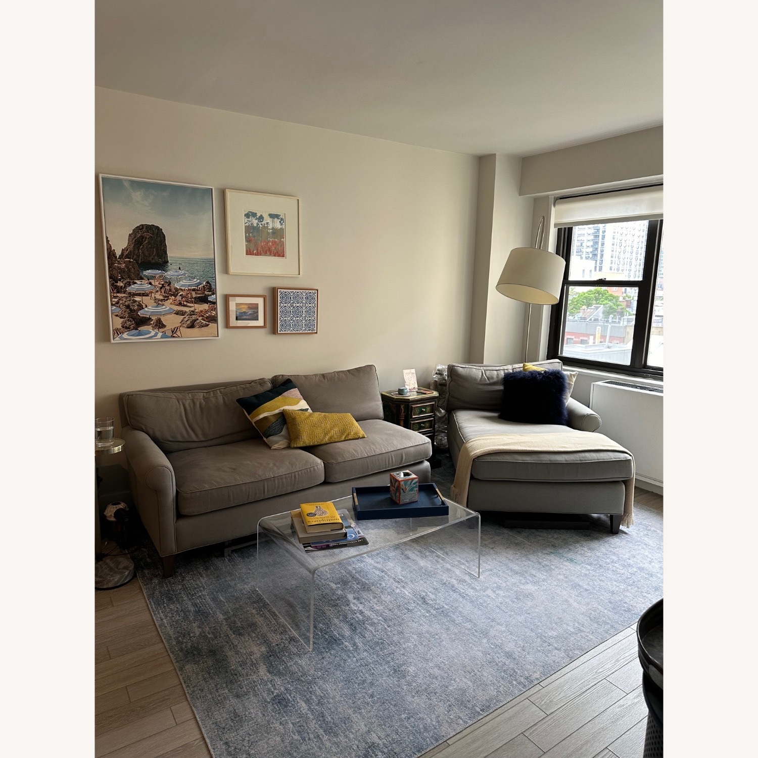 Crate & Barrel Barrett II 2-Piece Right Arm Chaise Sectional Sofa - image-2