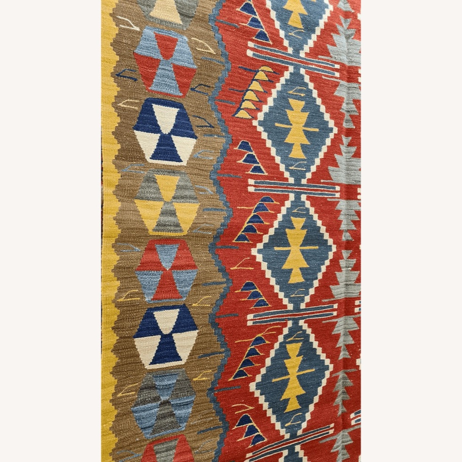 Handwoven Oushak Geometric Wool Rug Kilim Couture - image-4