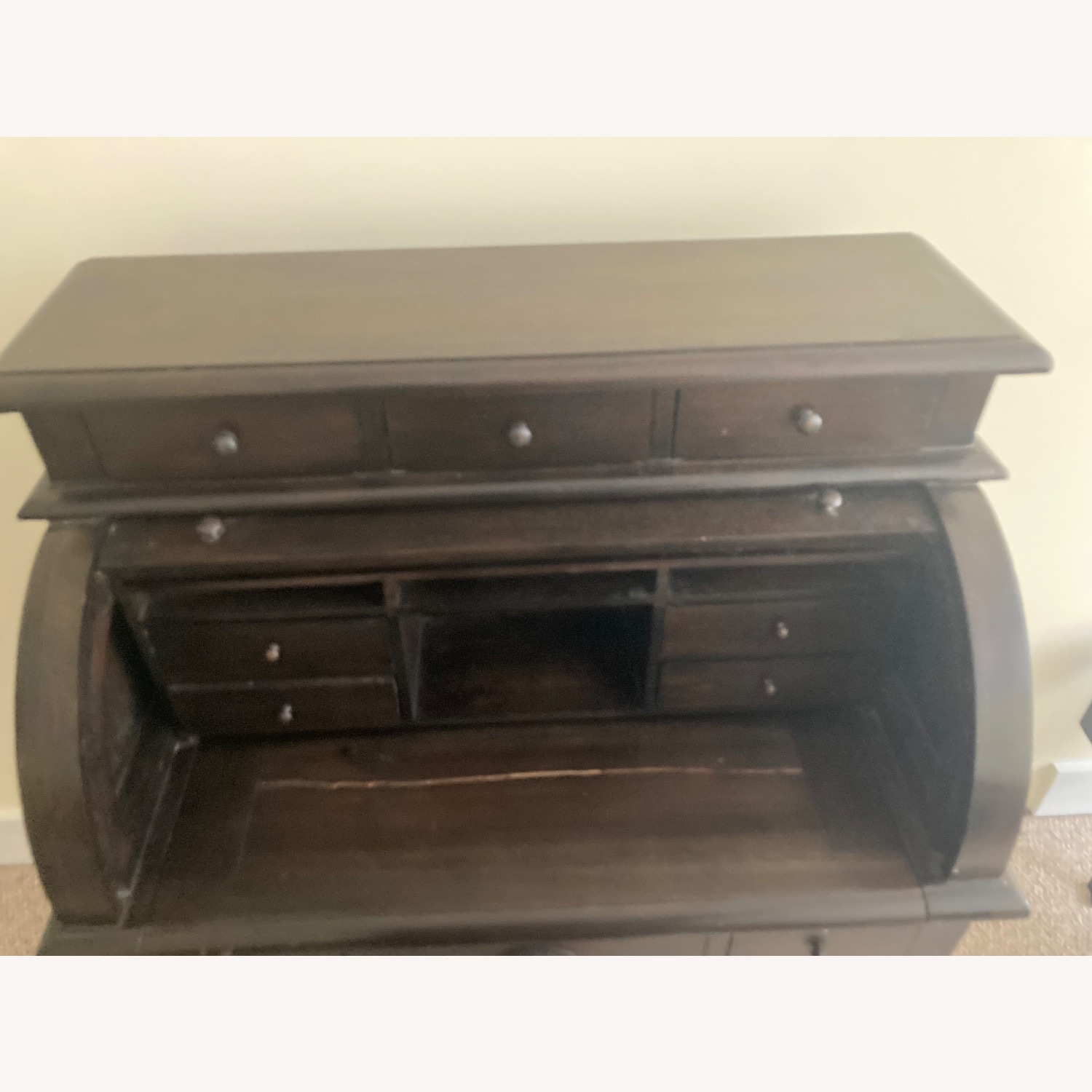 Roll-Top Antique Desk Sourced in Paris - image-10