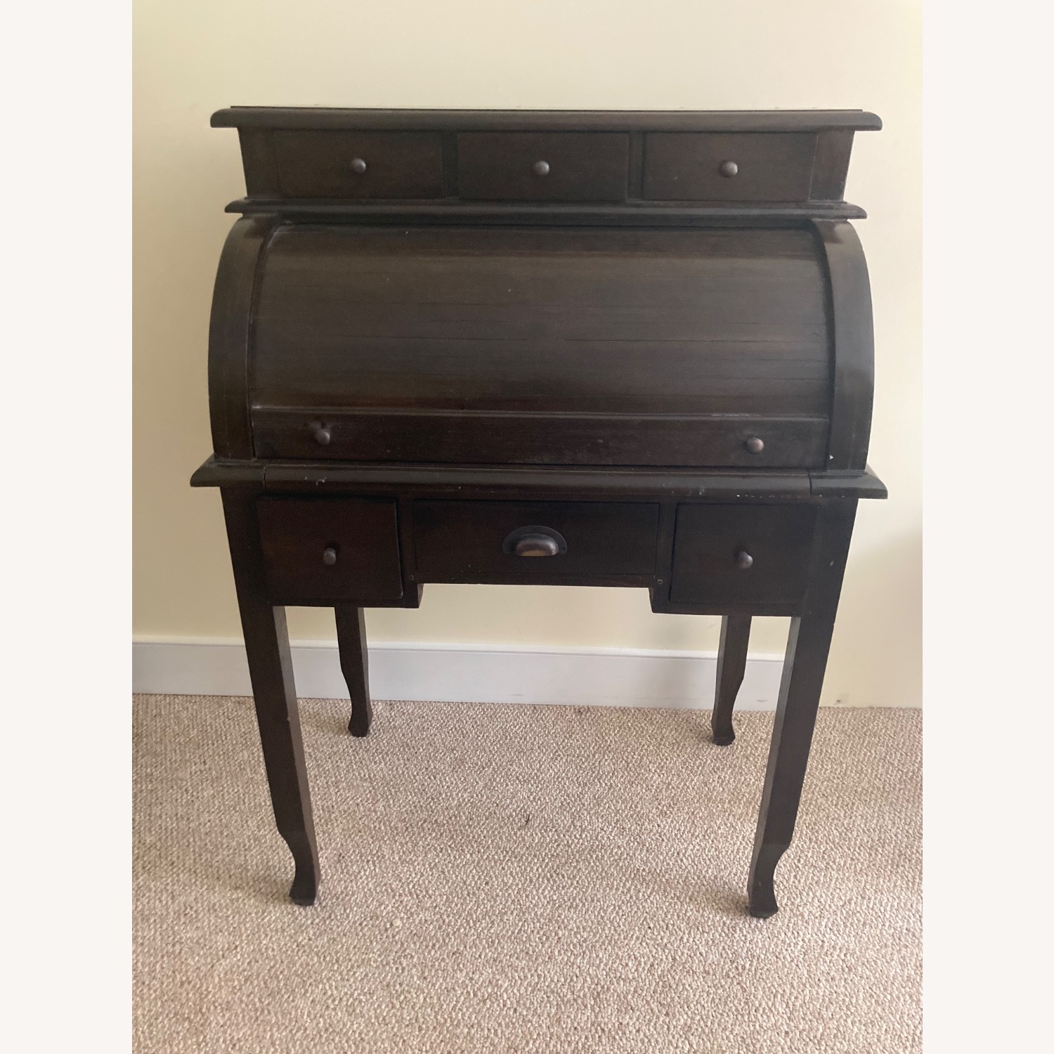 Roll-Top Antique Desk Sourced in Paris - image-1