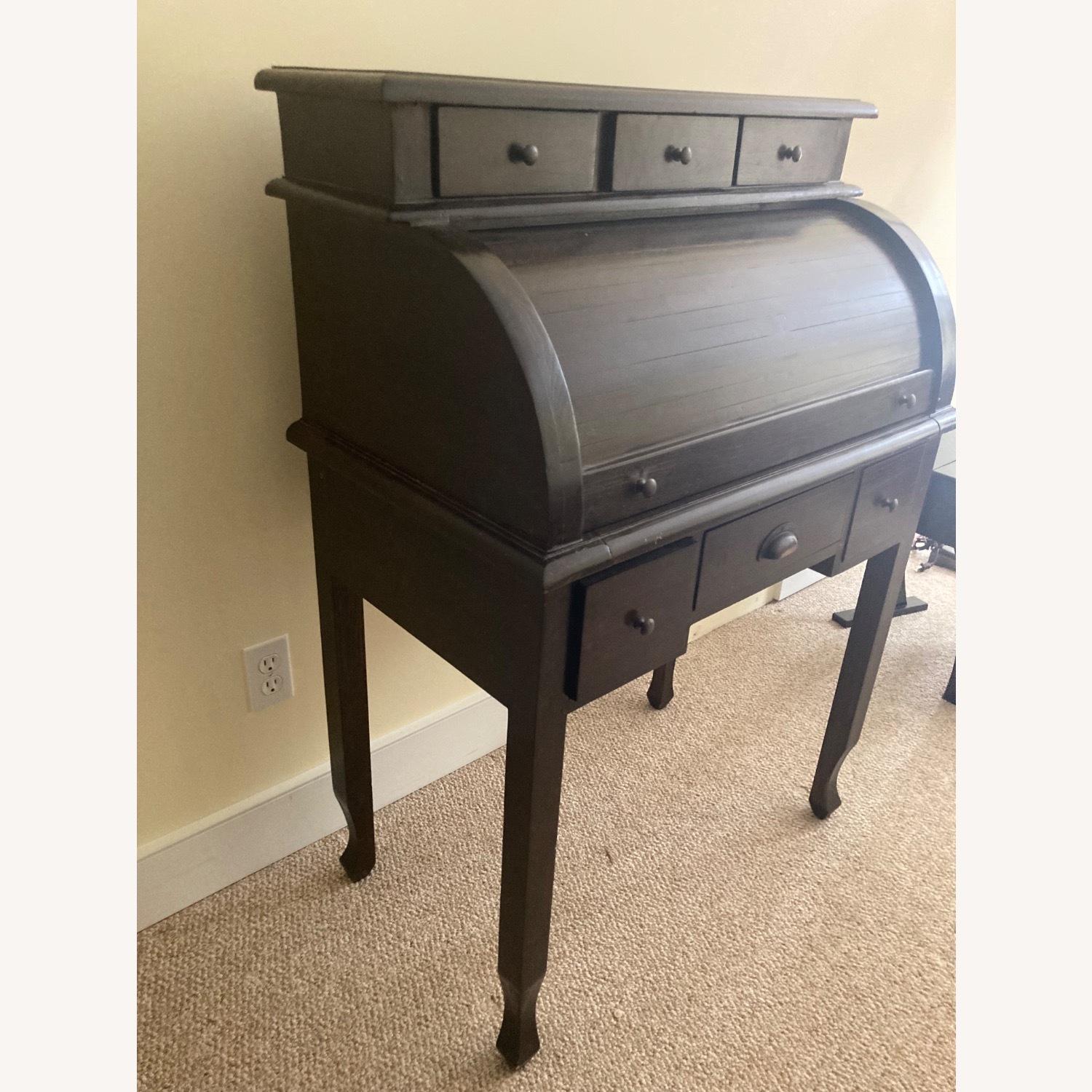 Roll-Top Antique Desk Sourced in Paris - image-2