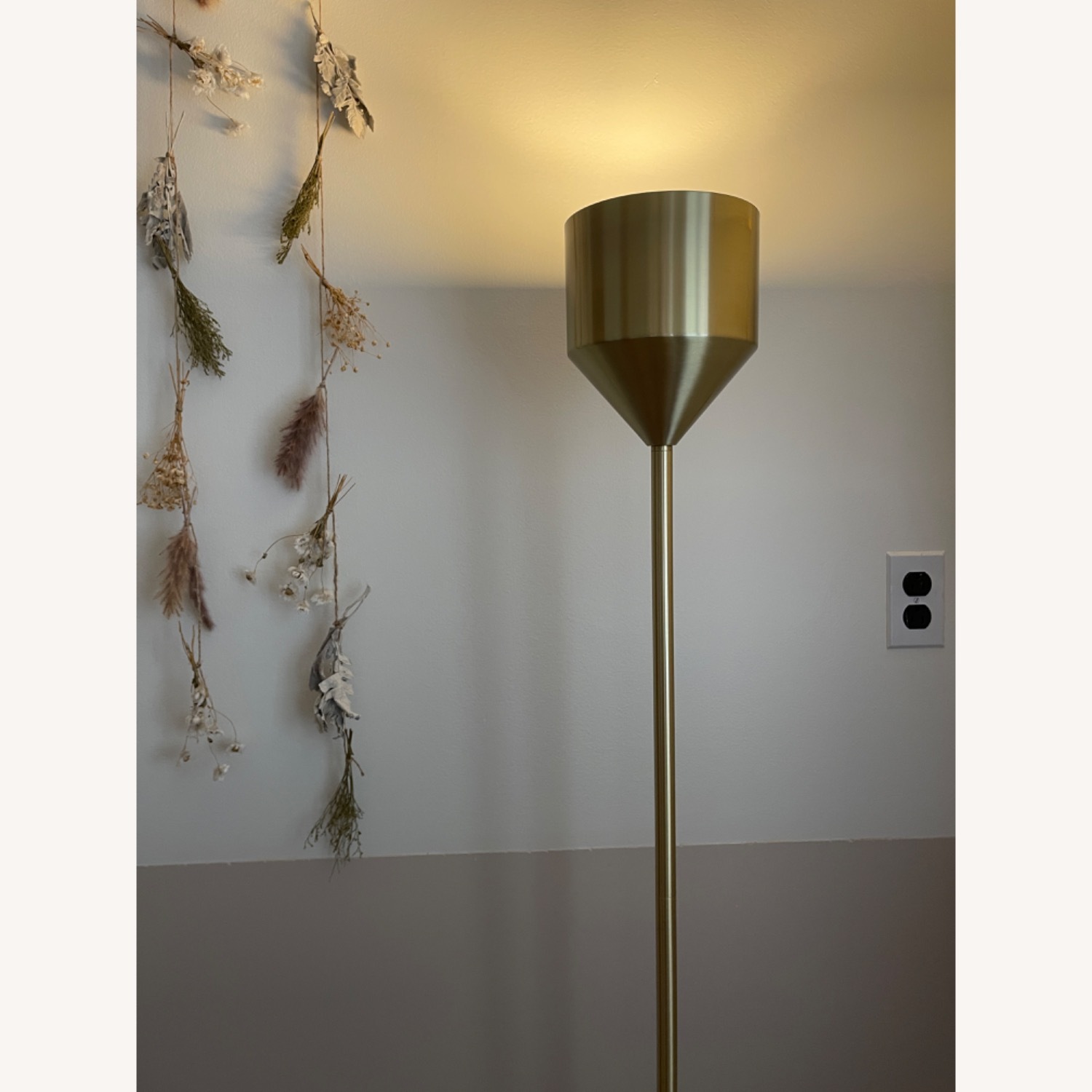 Article Barbell Brushed Brass Standing Floor Lamp - image-3