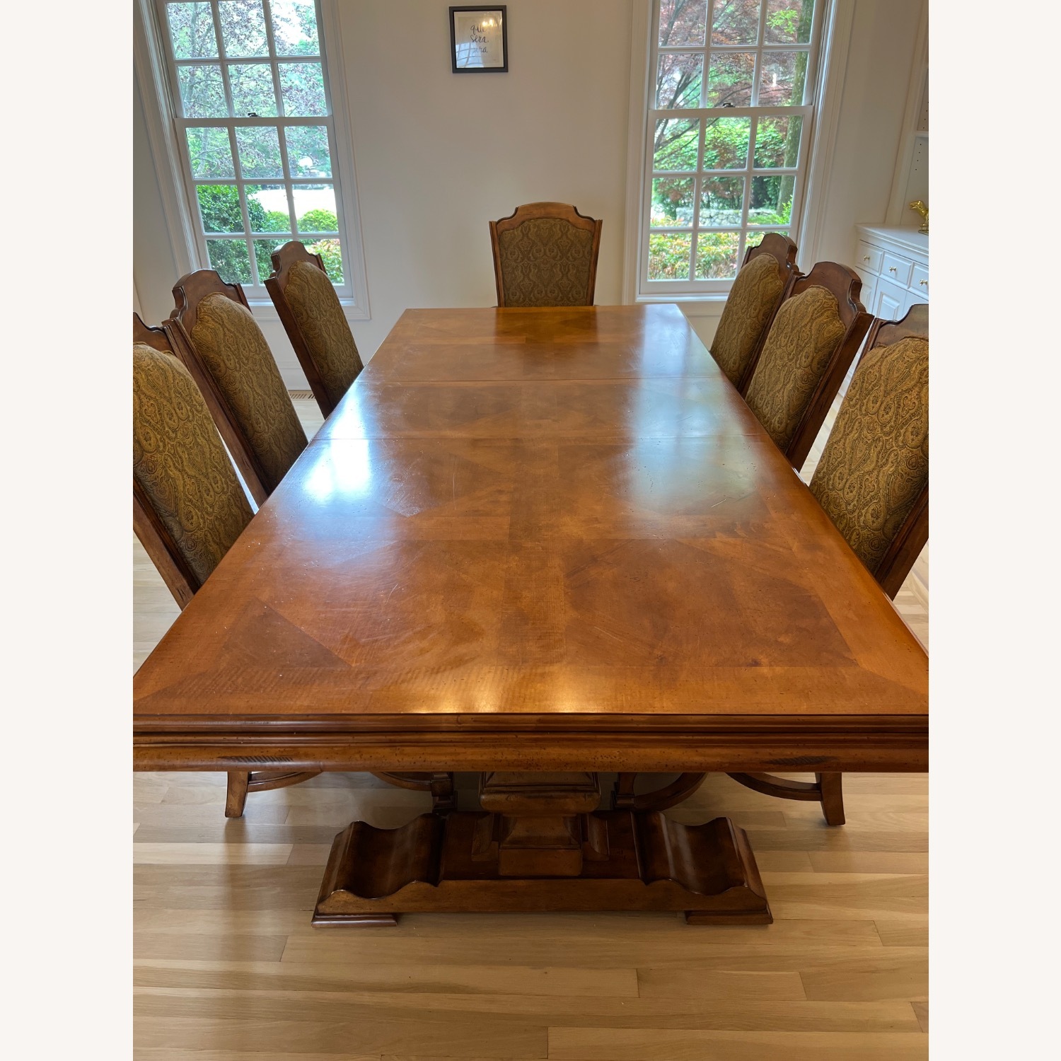 Rustic Wooden Dining Table Set - image-1