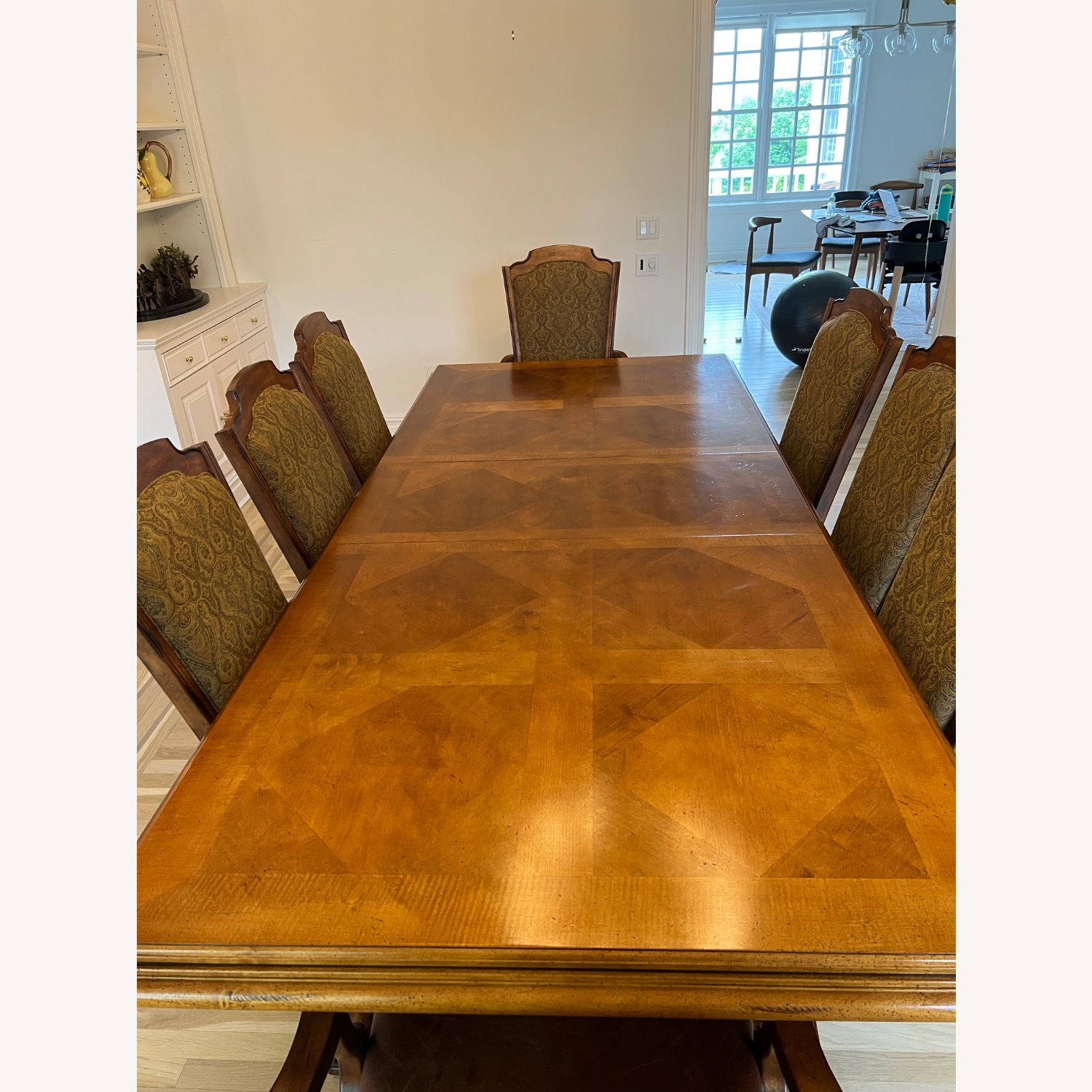 Rustic Wooden Dining Table Set - image-3