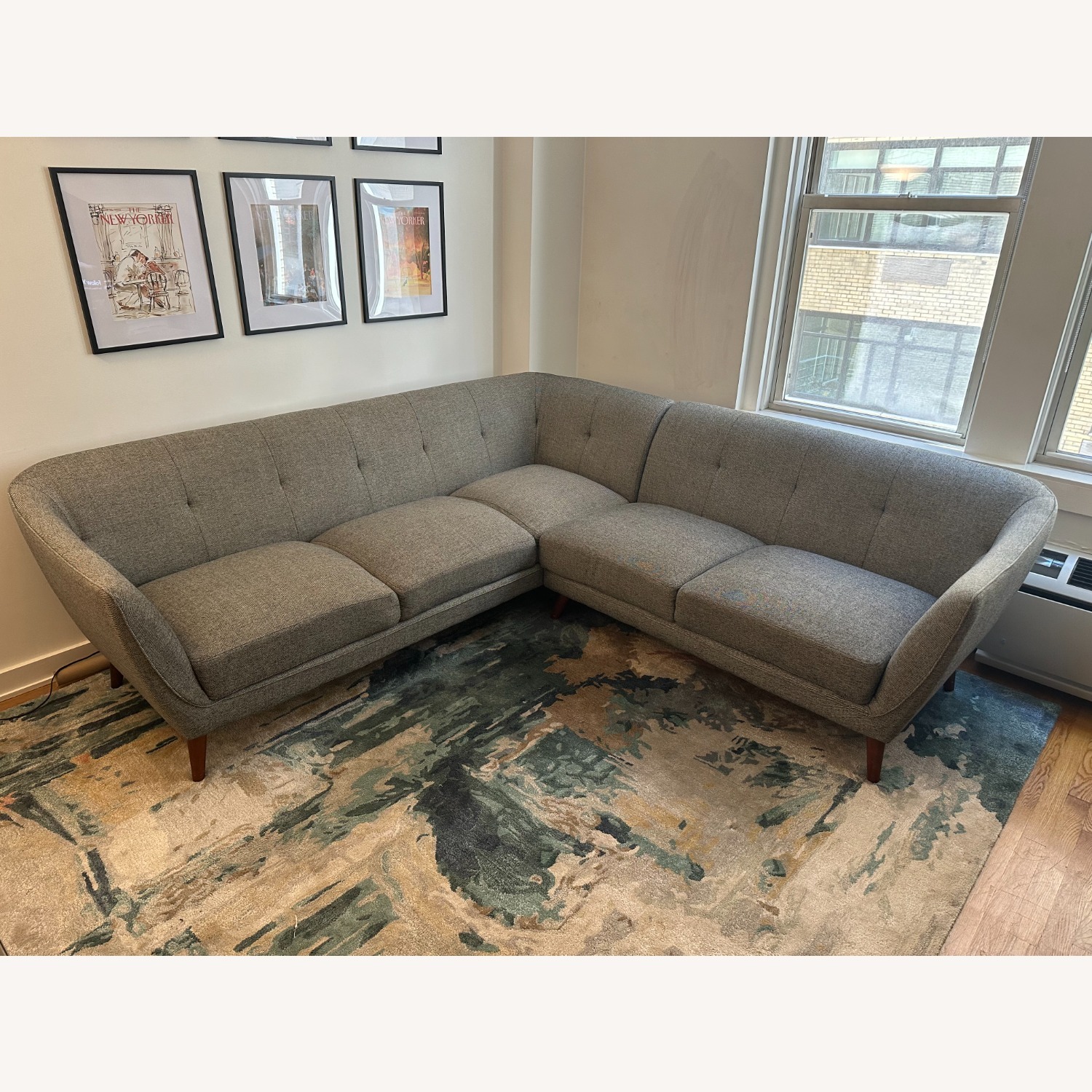 Nelson Mid Century 2 Piece Sectional Sofa  - image-3