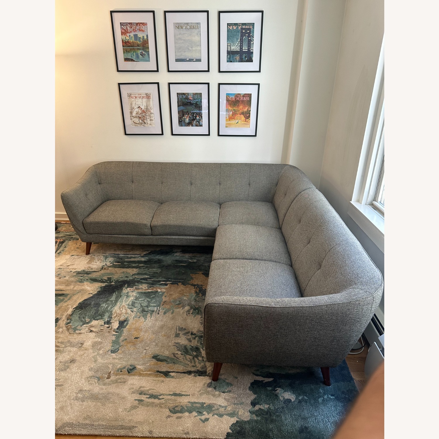 Nelson Mid Century 2 Piece Sectional Sofa  - image-4