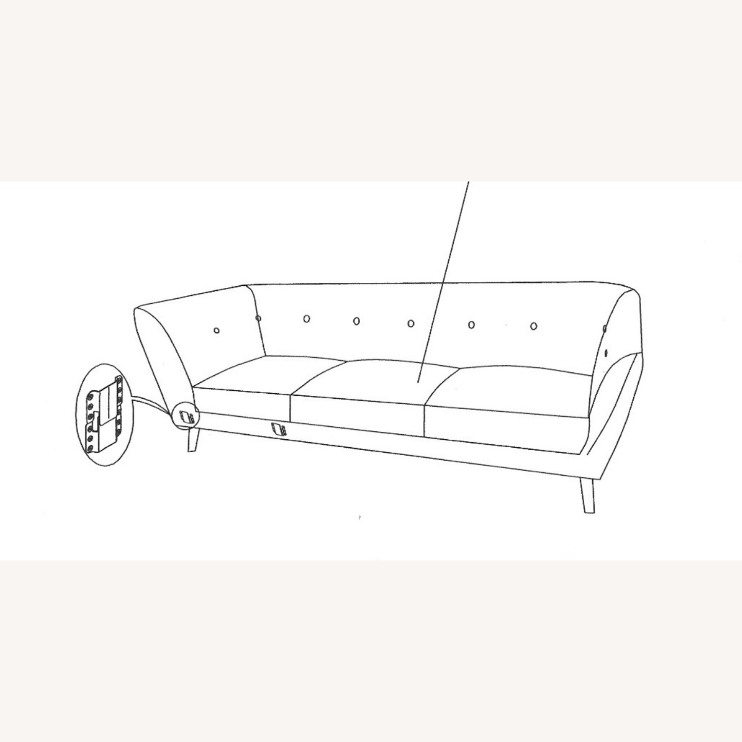 Nelson Mid Century 2 Piece Sectional Sofa  - image-7