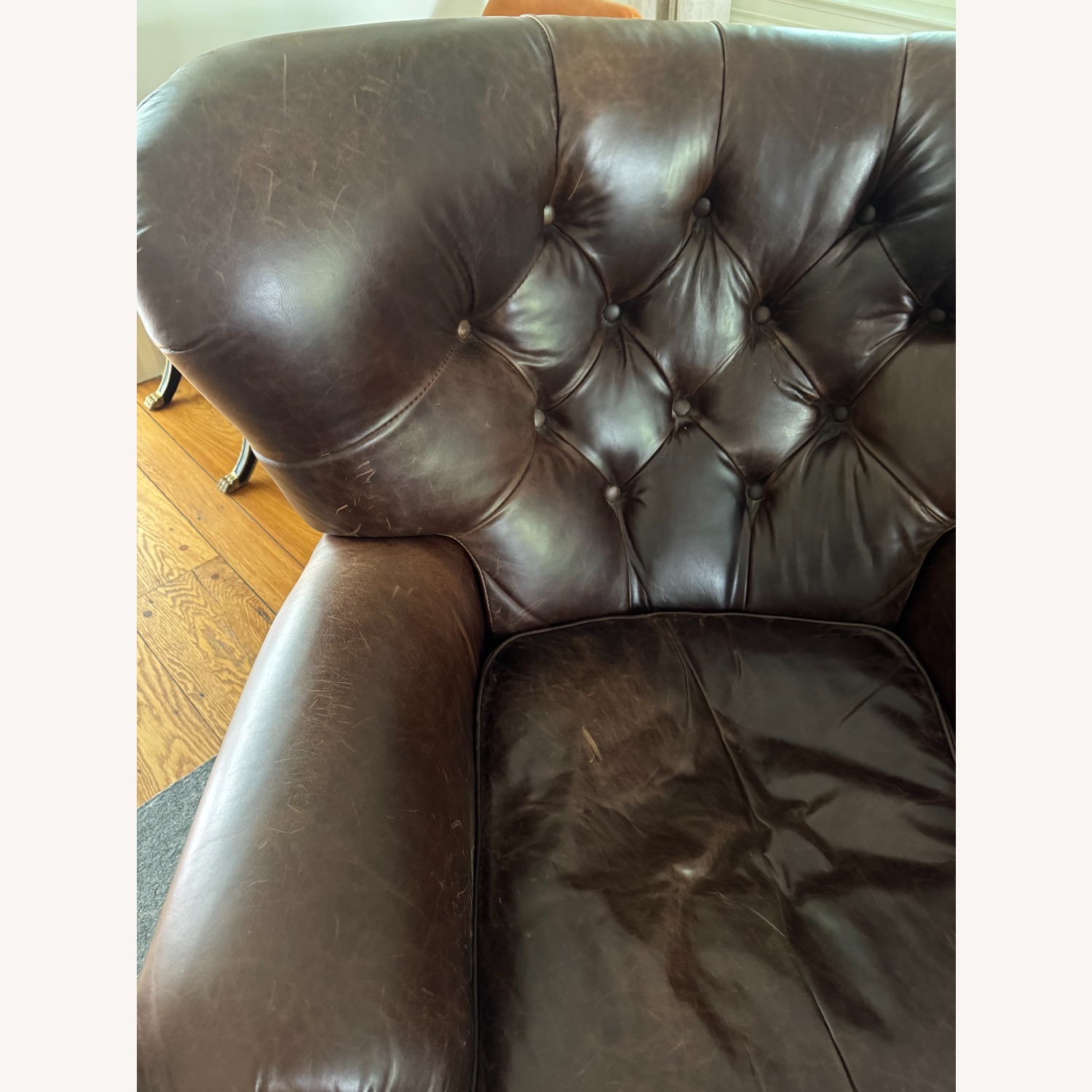 RH Churchill Leather Recliner with Nailheads - image-4