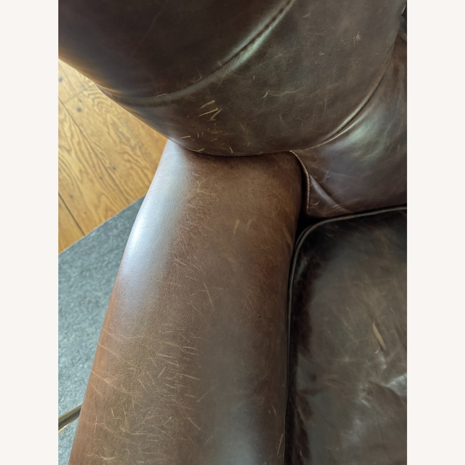 RH Churchill Leather Recliner with Nailheads - image-5