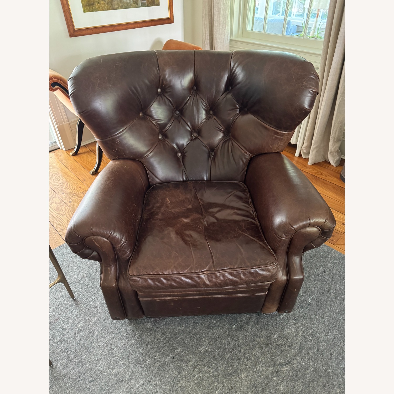 RH Churchill Leather Recliner with Nailheads - image-2