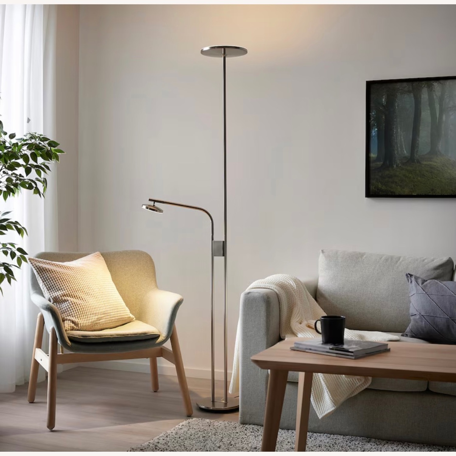IKEA ISJAKT LED Floor Uplighter/Reading Lamp - image-1