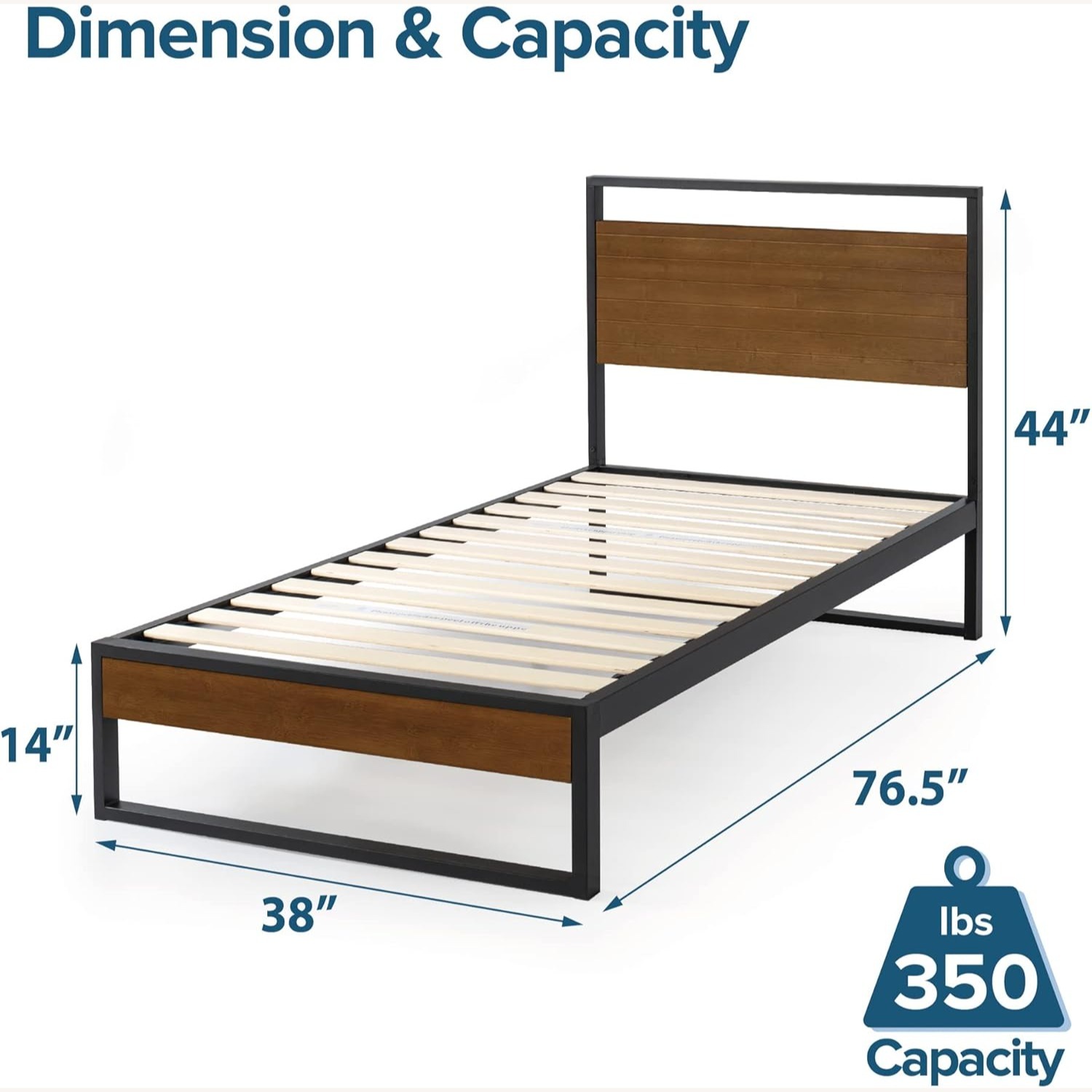 ZINUS Suzanne 44 Inch Full Platform Bed Frame - image-1