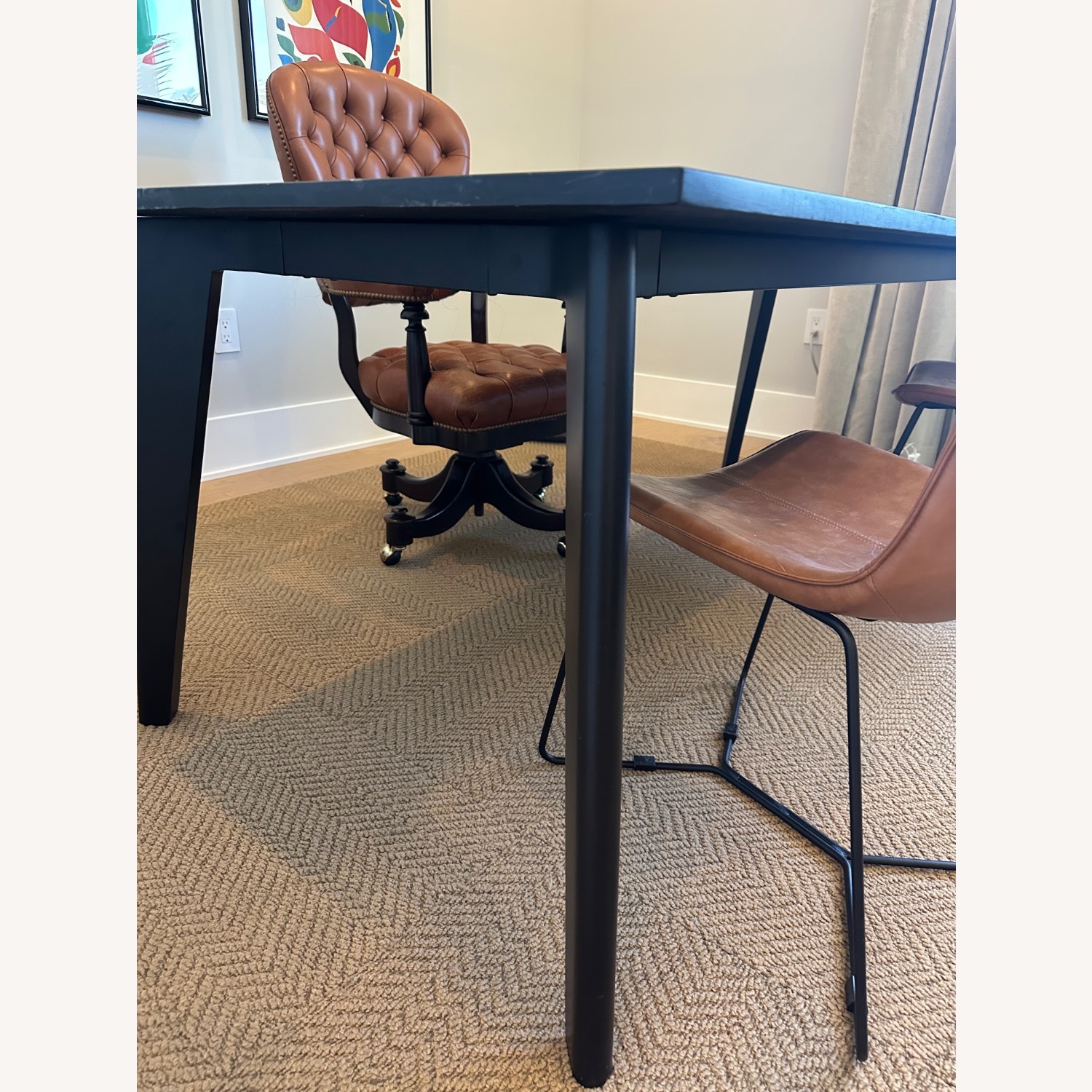 CB2 Black Marble Dining Table - image-5