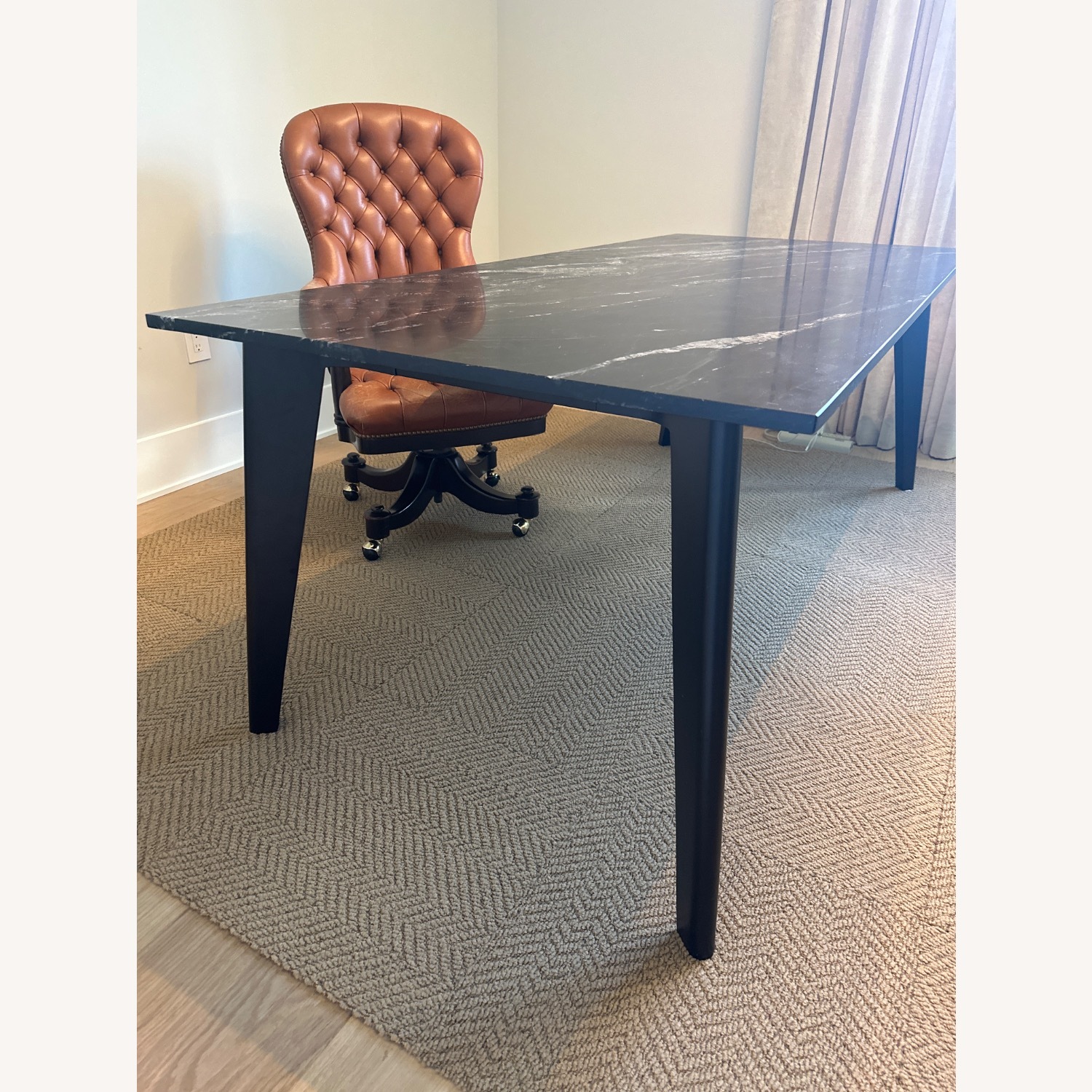 CB2 Black Marble Dining Table - image-2