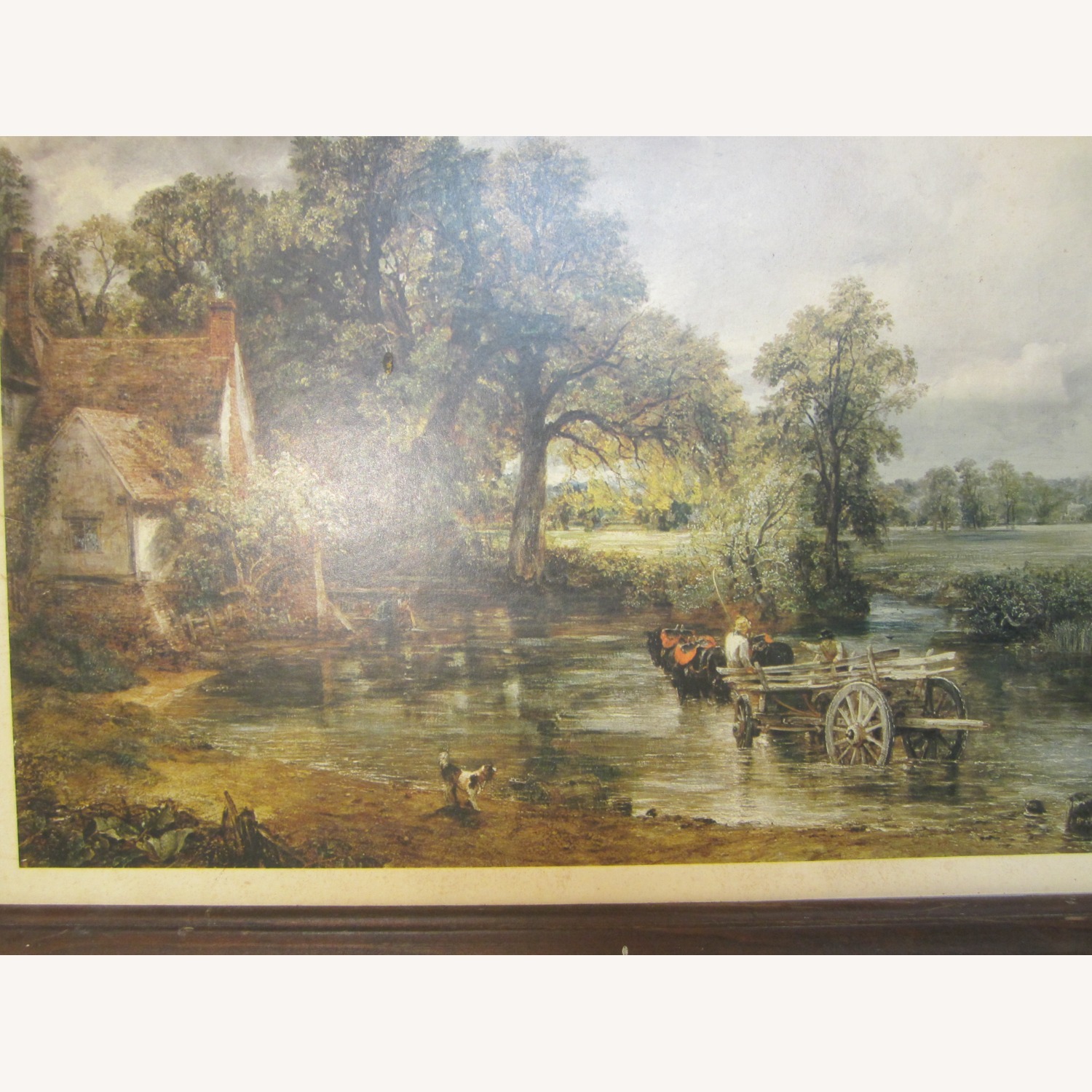 Vintage Lithograph "The Haywain" Constable Framed Art - image-2