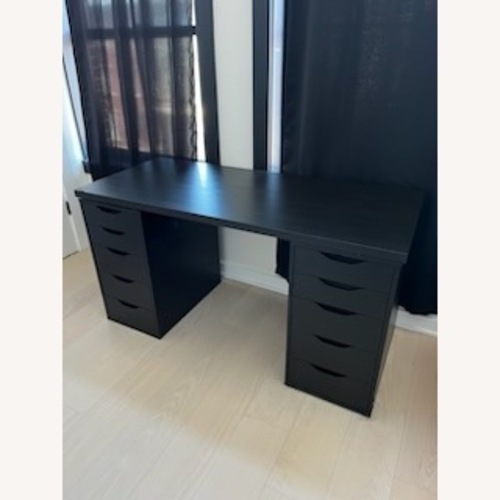 Used IKEA LAGKAPTEN / ALEX Black Brown Desk for sale on AptDeco