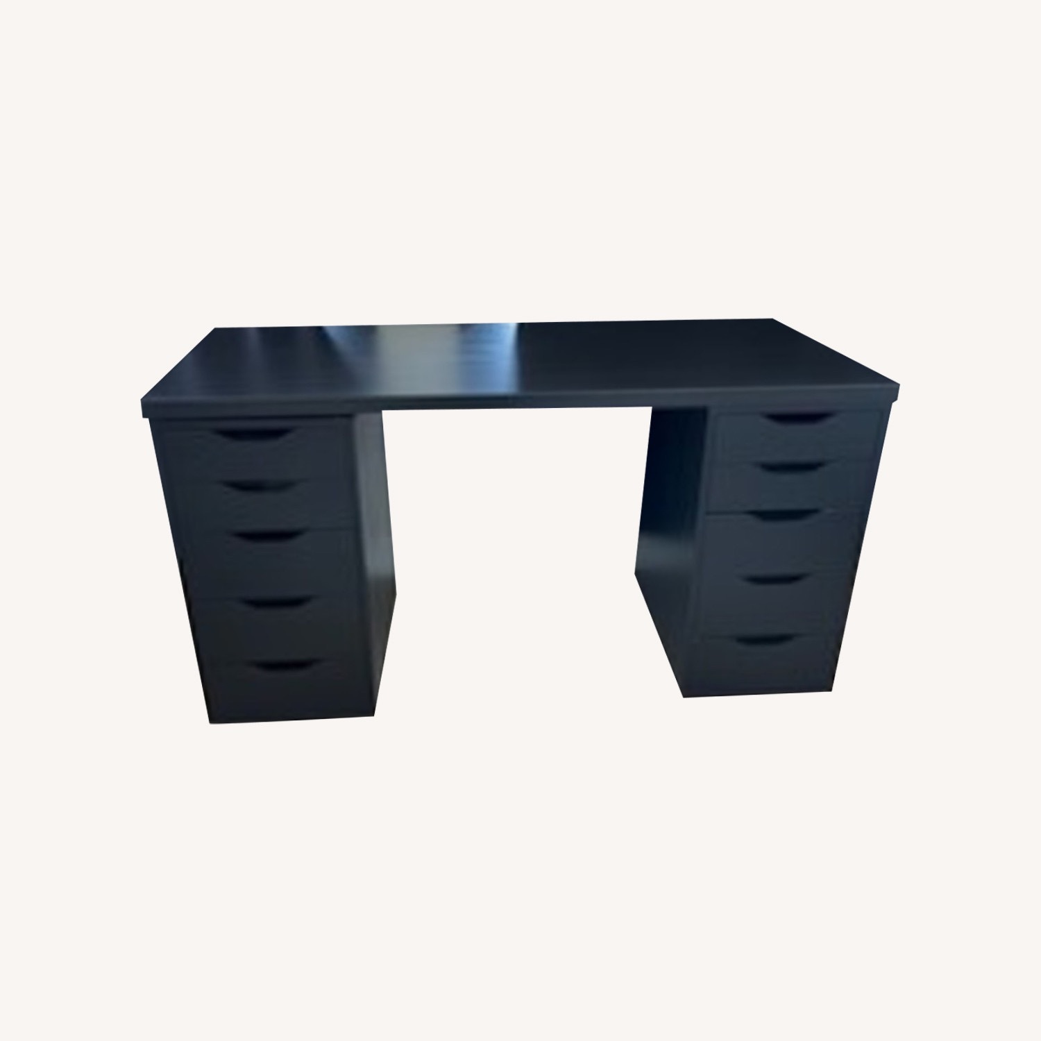 IKEA LAGKAPTEN / ALEX Black Brown Desk - image-3