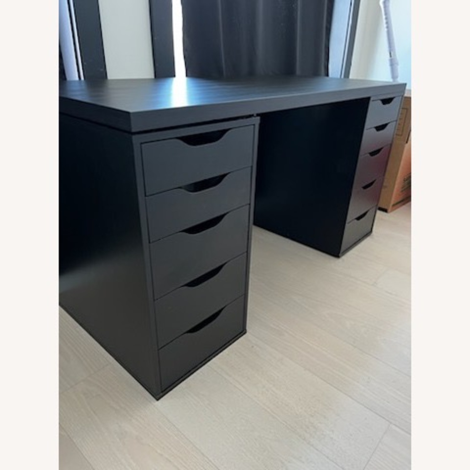 IKEA LAGKAPTEN / ALEX Black Brown Desk - image-5