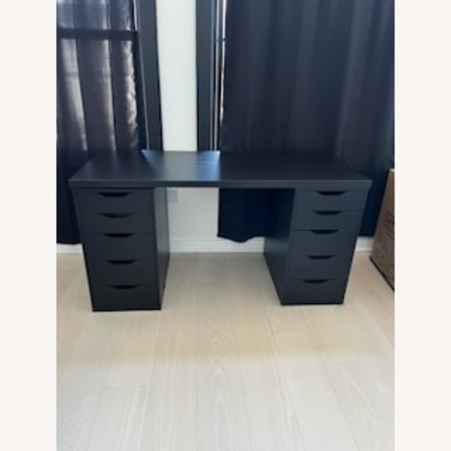 IKEA LAGKAPTEN / ALEX Black Brown Desk - image-2