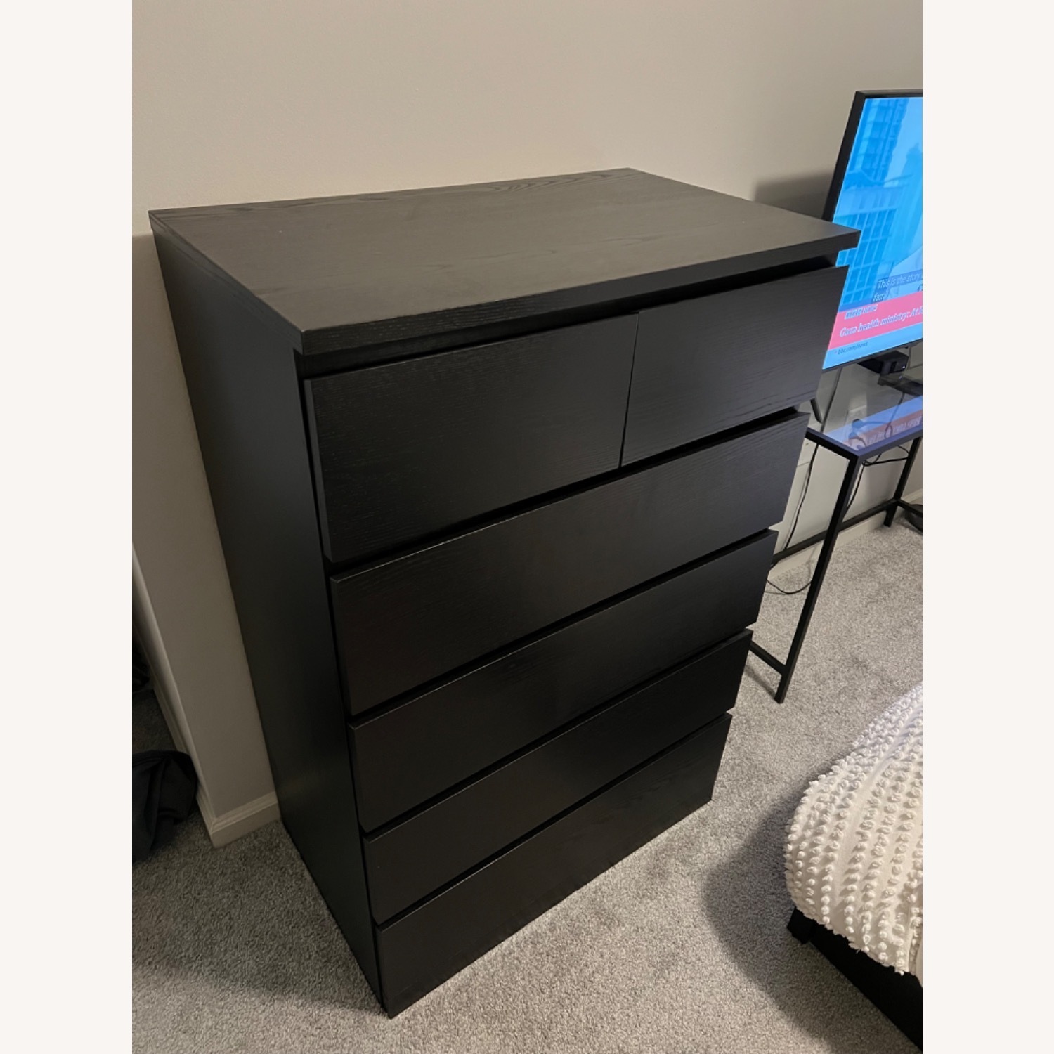 IKEA Malm 6 Drawer Chest/Dresser - Dark Brown - image-3