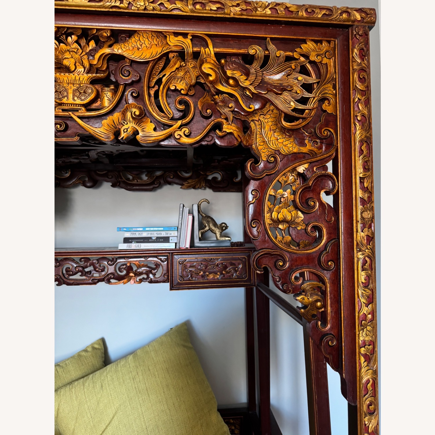 Chinoiserie Bed Hand Carved - image-4