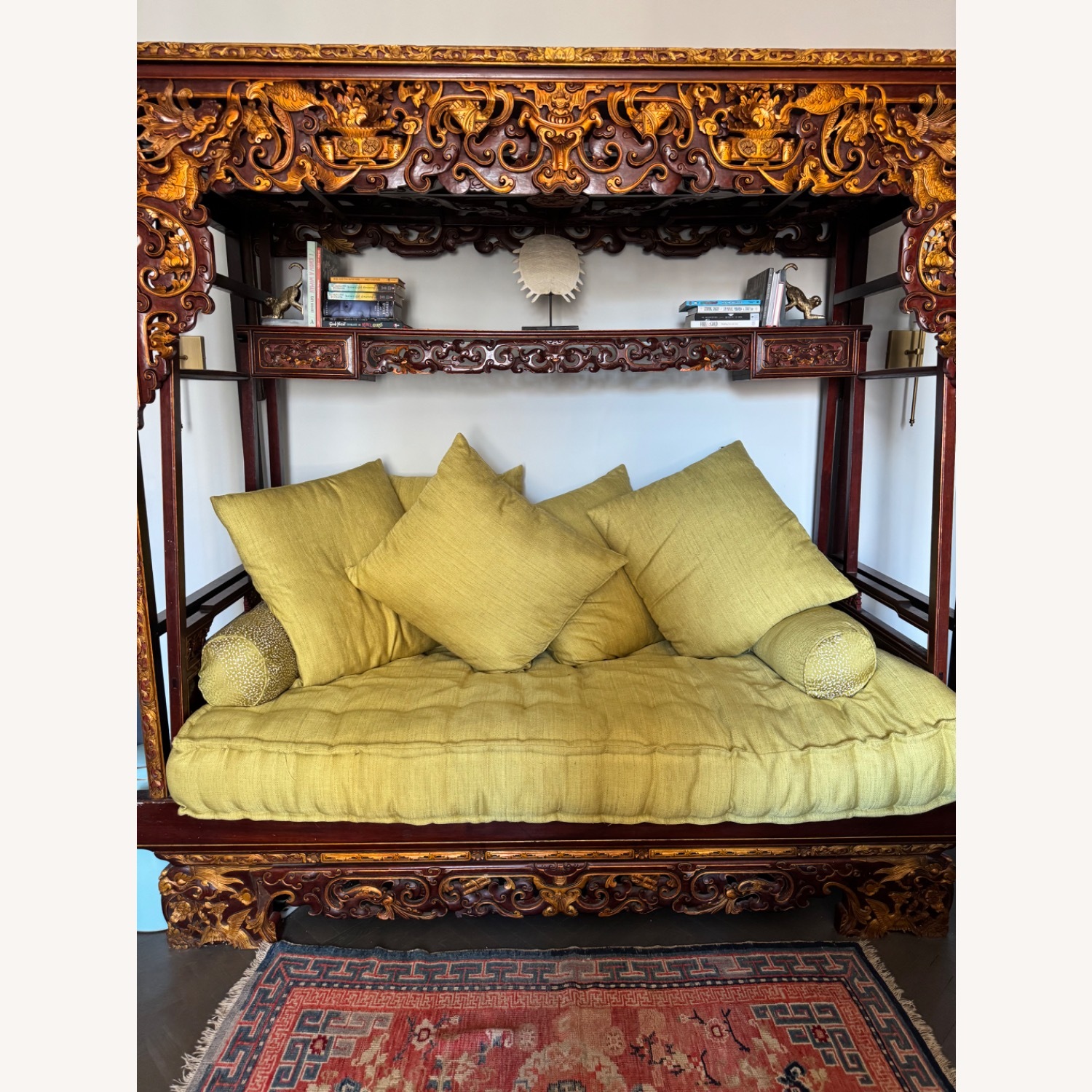 Chinoiserie Bed Hand Carved - image-10