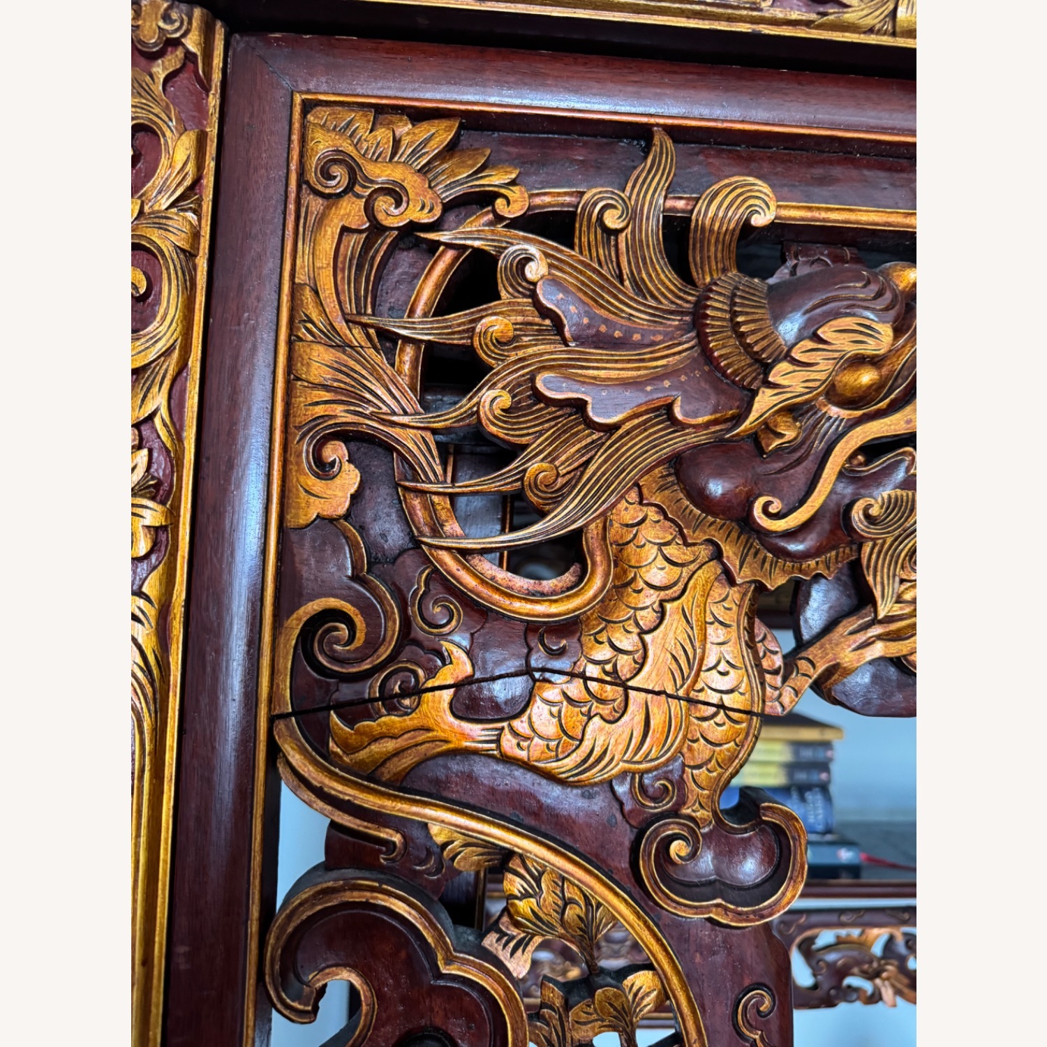 Chinoiserie Bed Hand Carved - image-8