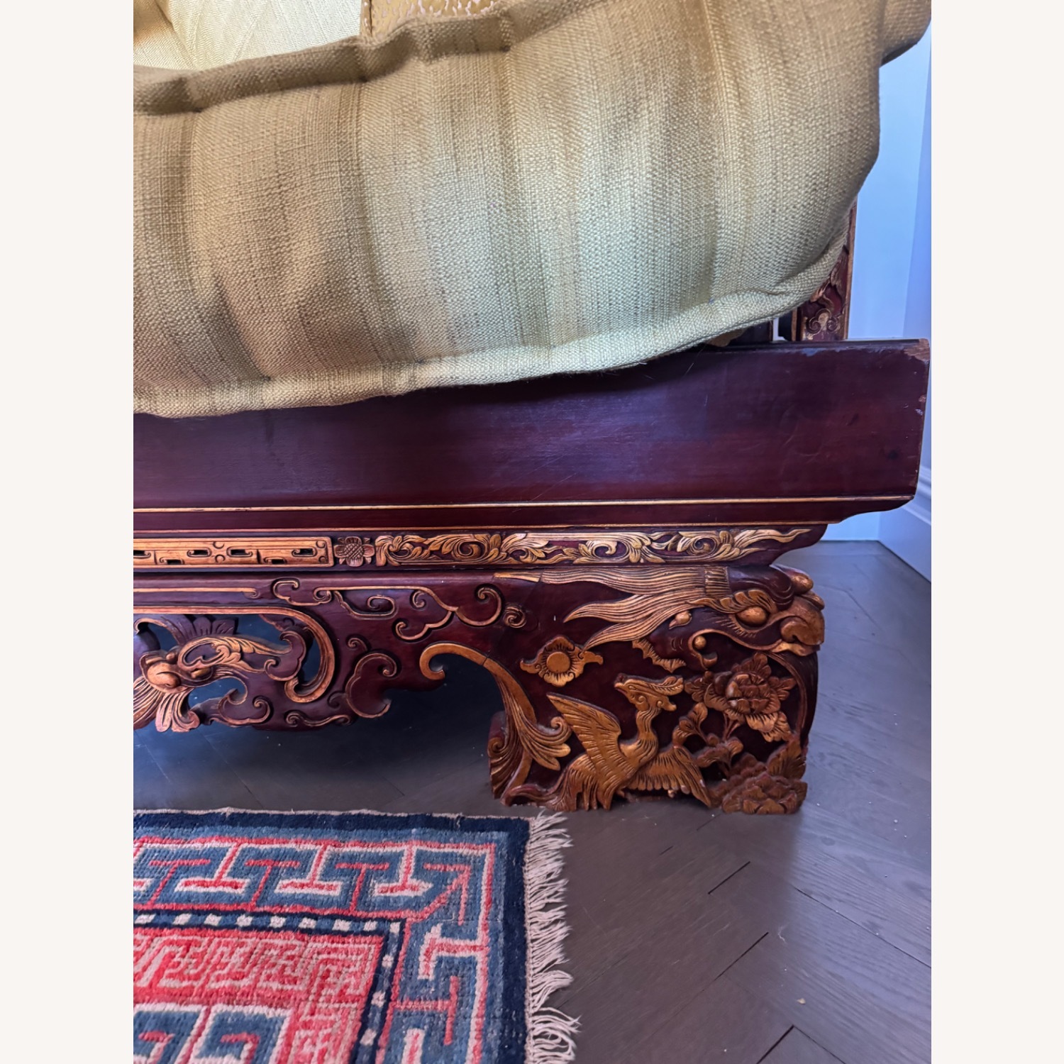 Chinoiserie Bed Hand Carved - image-11