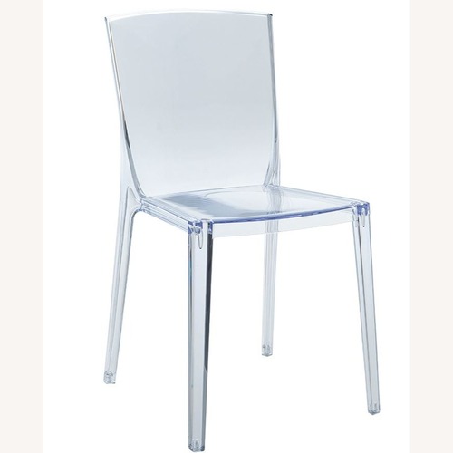 Used Clear Acrylic Stacking Chair 2 for sale on AptDeco
